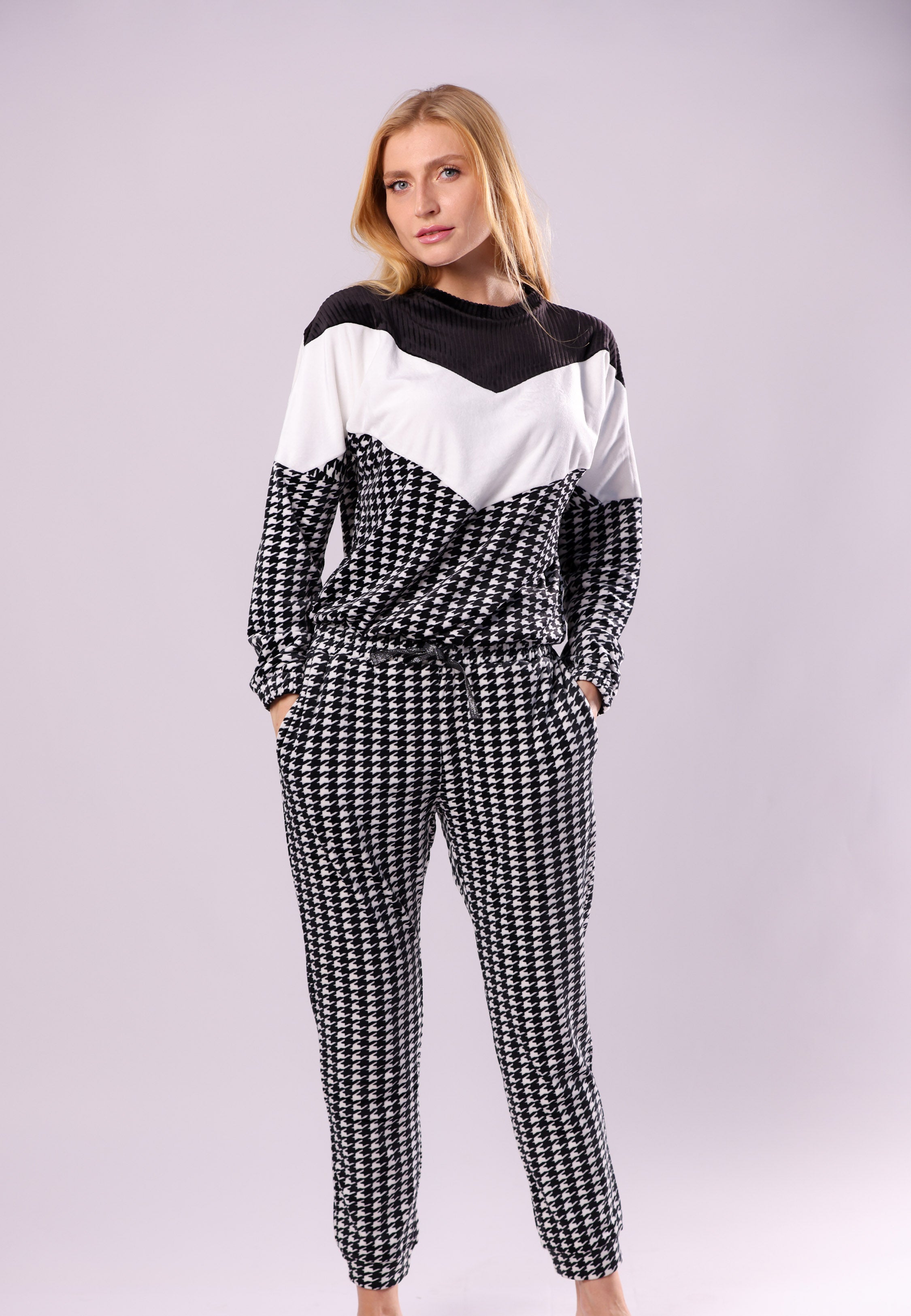 Ensemble pied-de-poule | Collection PDP Black