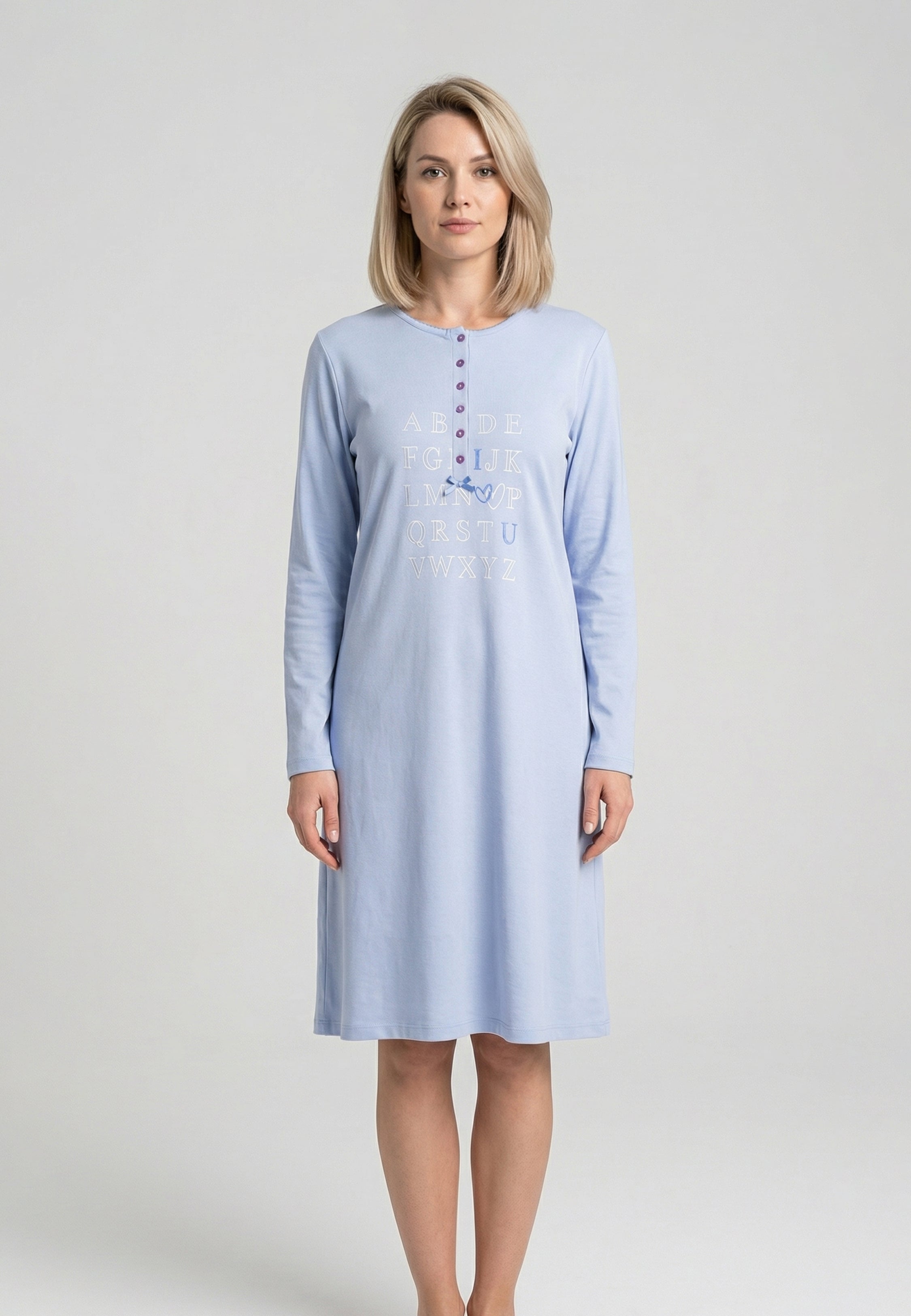 Pyjama Robe Douce Bleu Clair