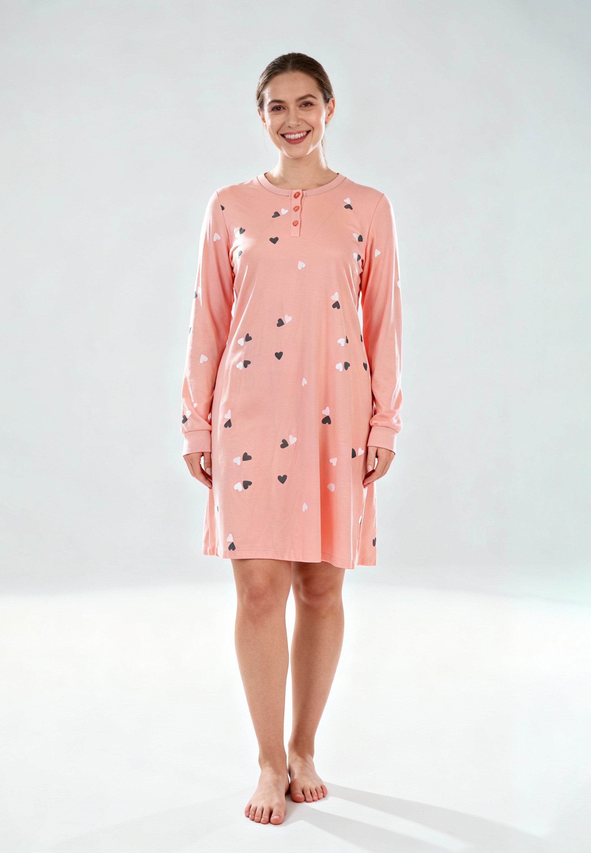 Pyjama Robe – Rose à Petits Cœurs