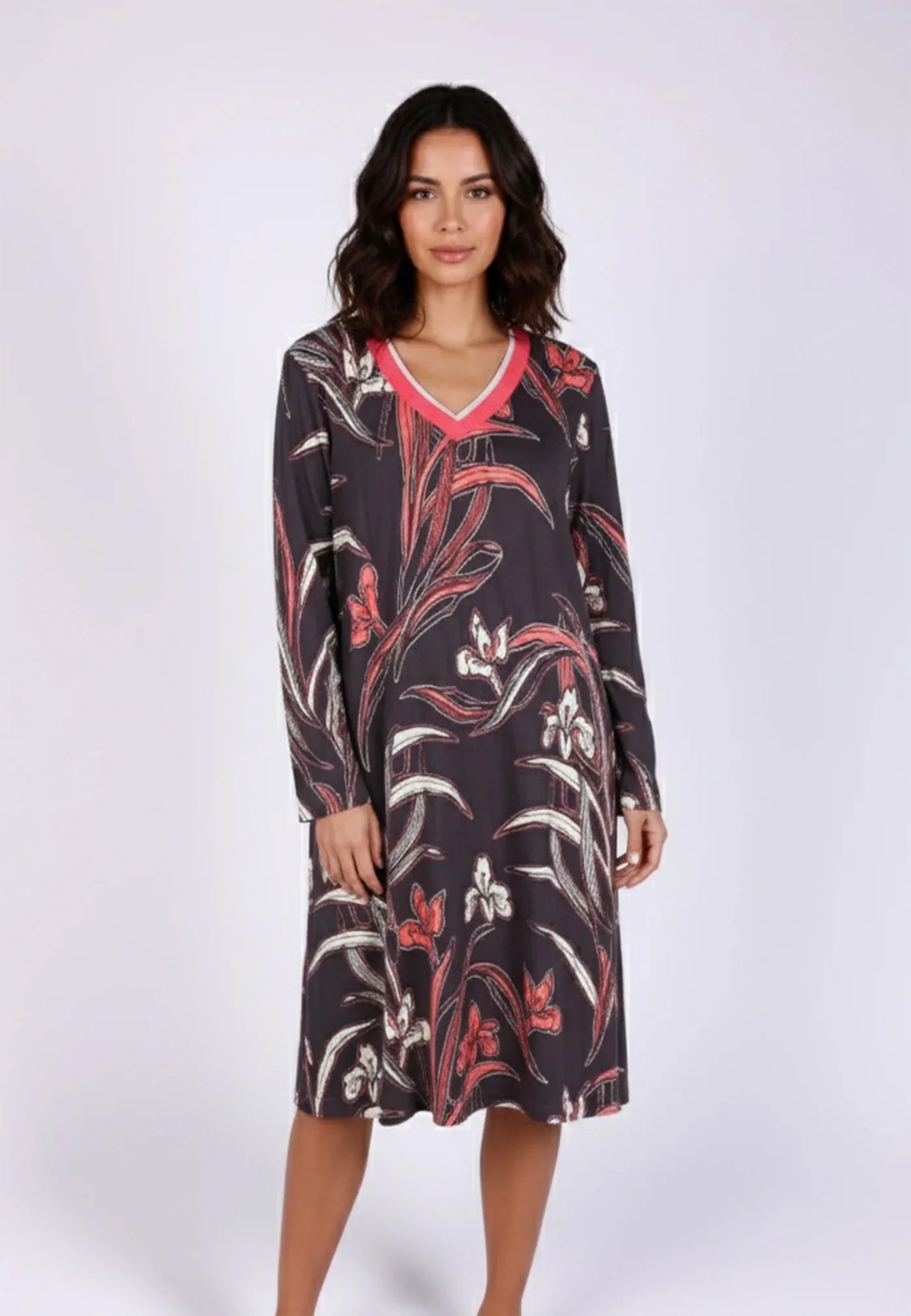 Pyjama Robe à Motifs Floraux
