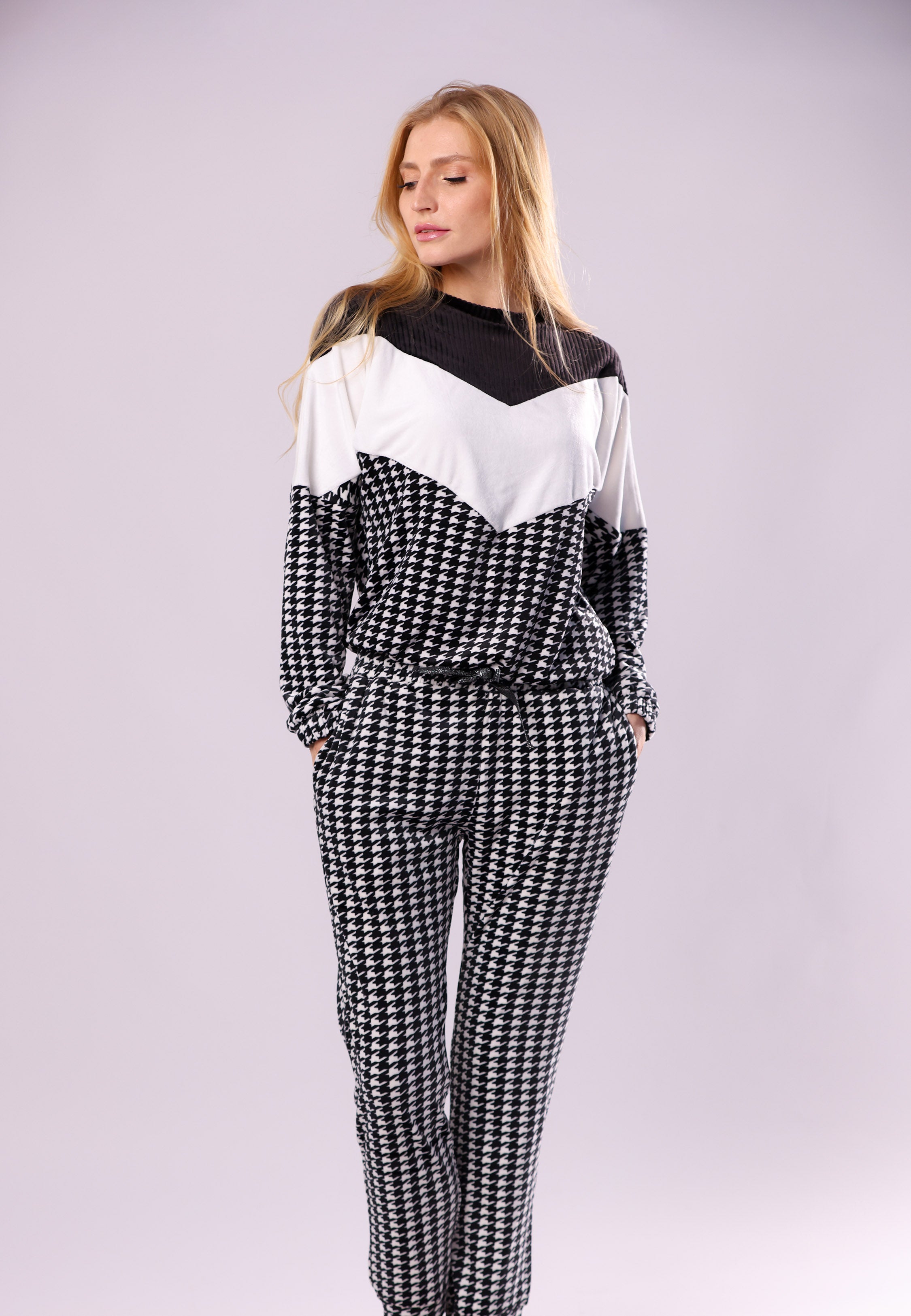 Ensemble pied-de-poule | Collection PDP Black