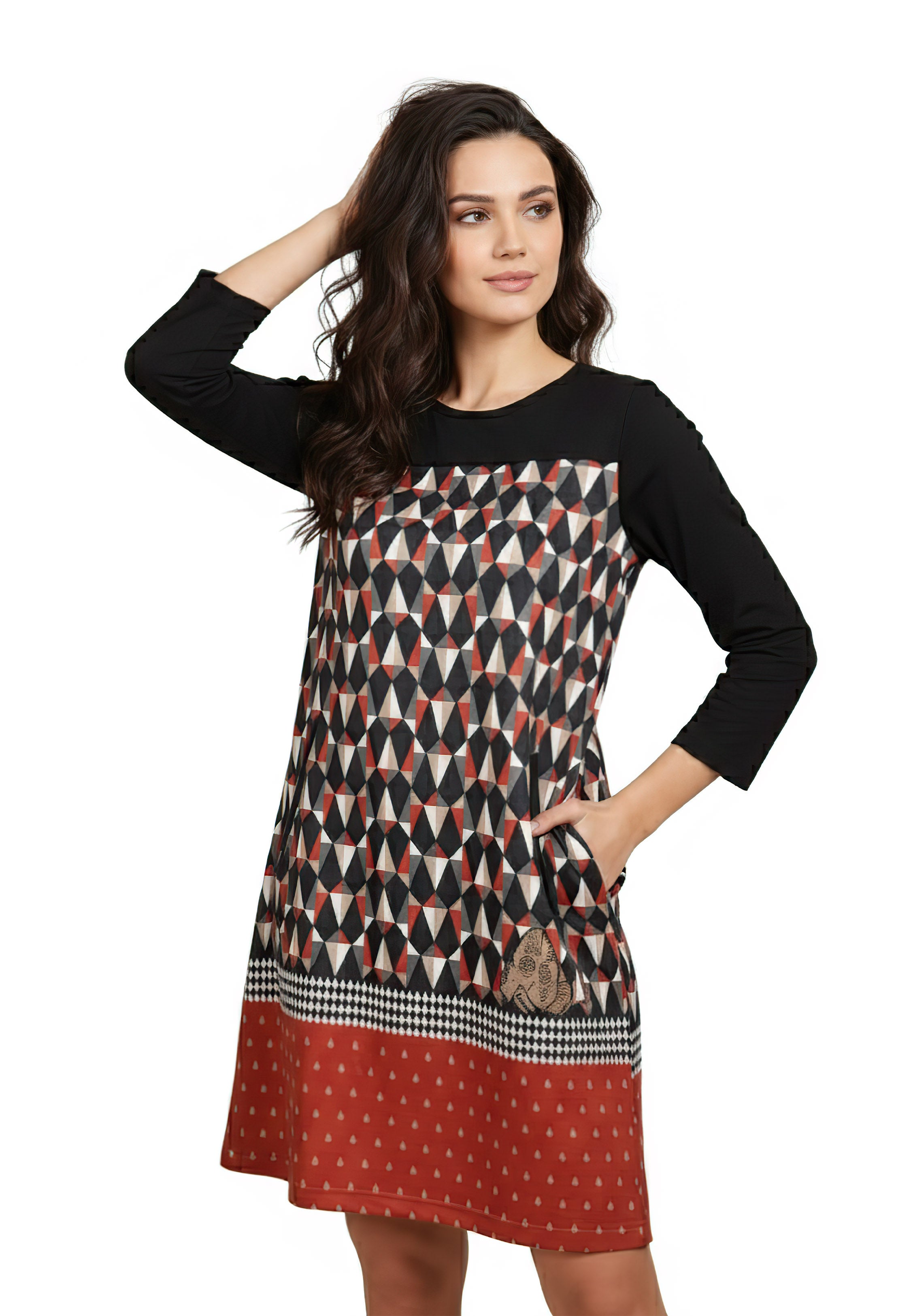 Pyjama Robe – Motif Géométrique