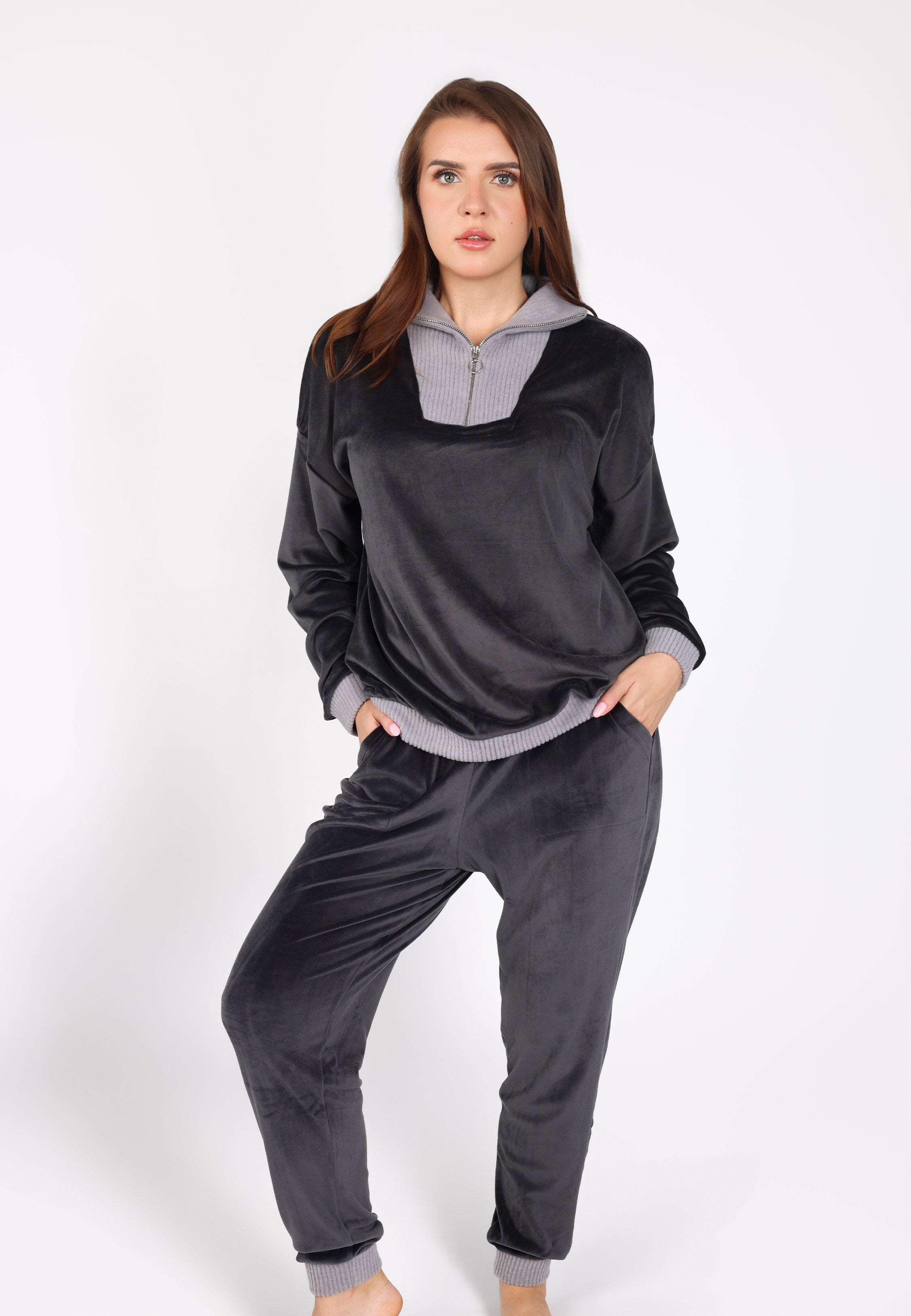 Pyjama col montant zippé | Collection Velvet MLC