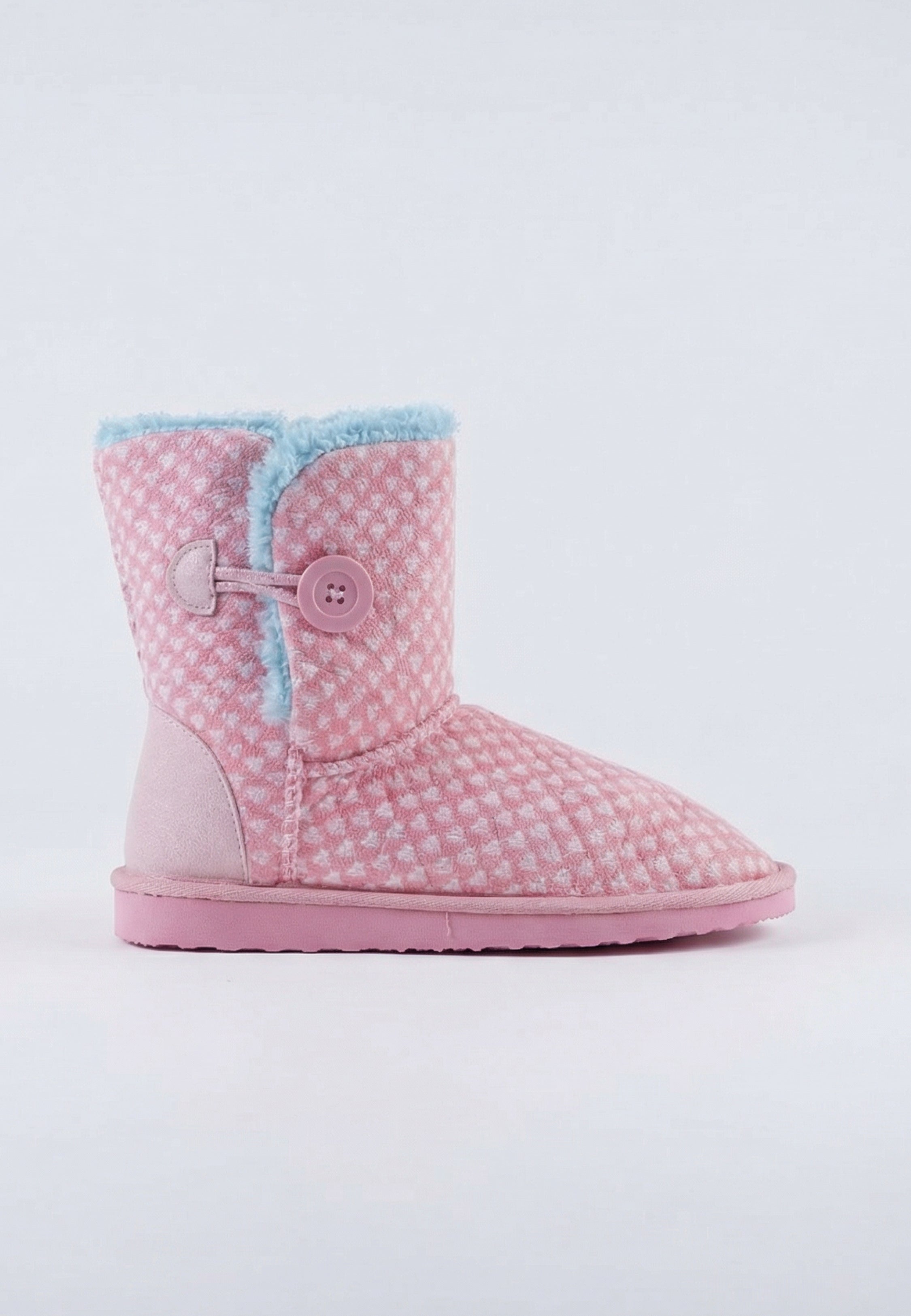 Chaussons Bottines d’Intérieur à Bouton