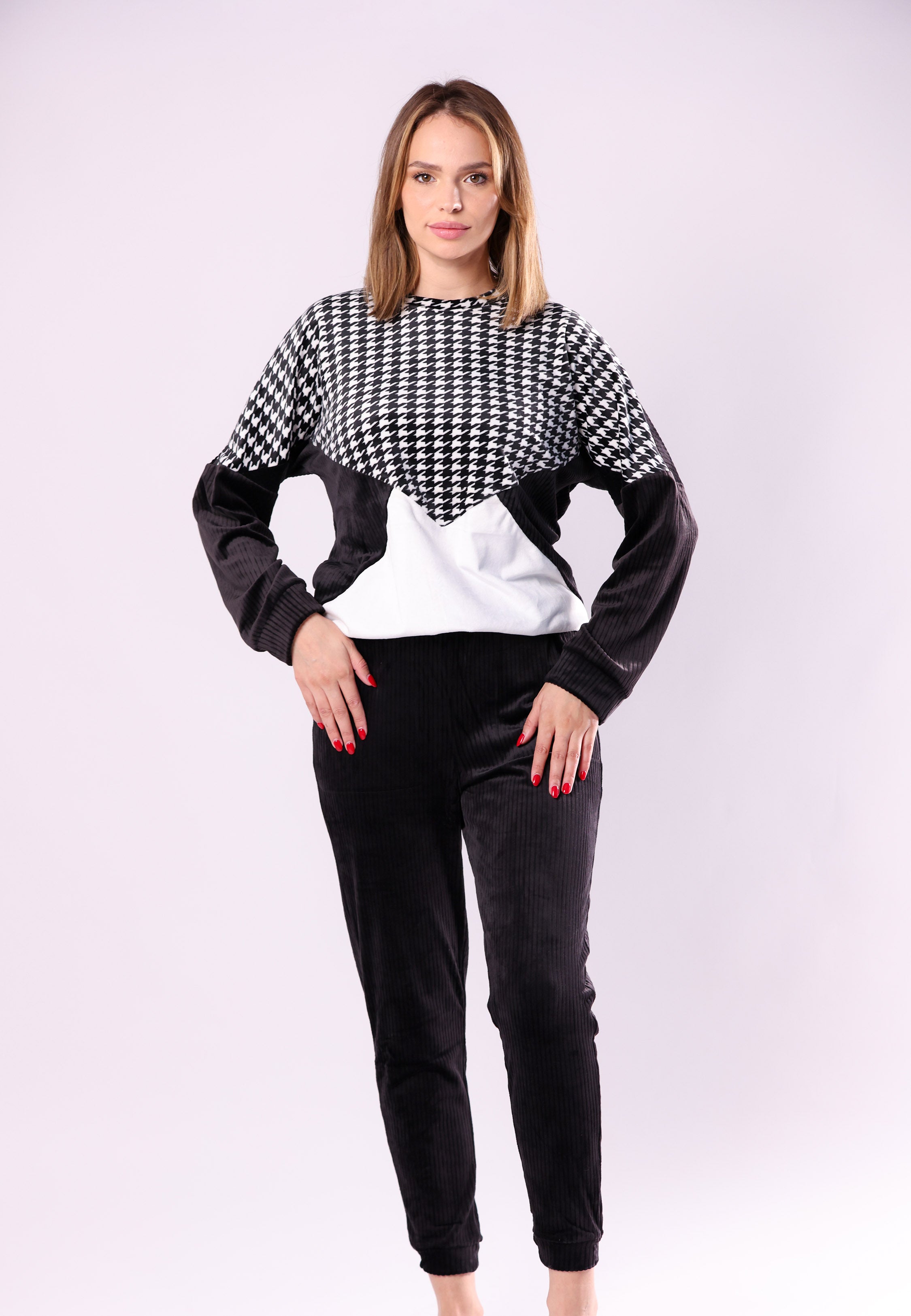 Pyjama à motif pied-de-poule | Collection PDP Black