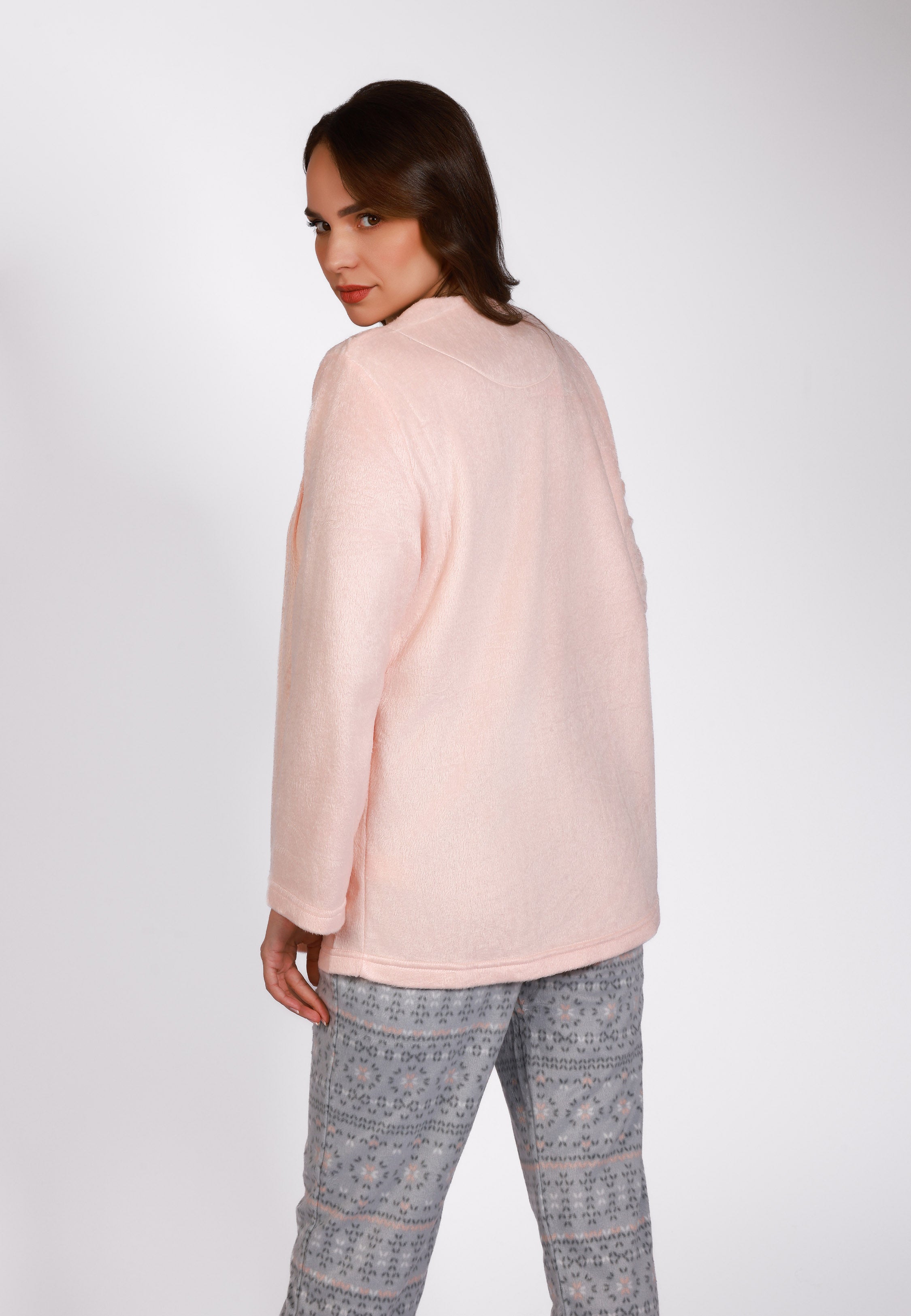 Ensemble Pyjama Saumon à Broderie | Collection La Vie en Rose