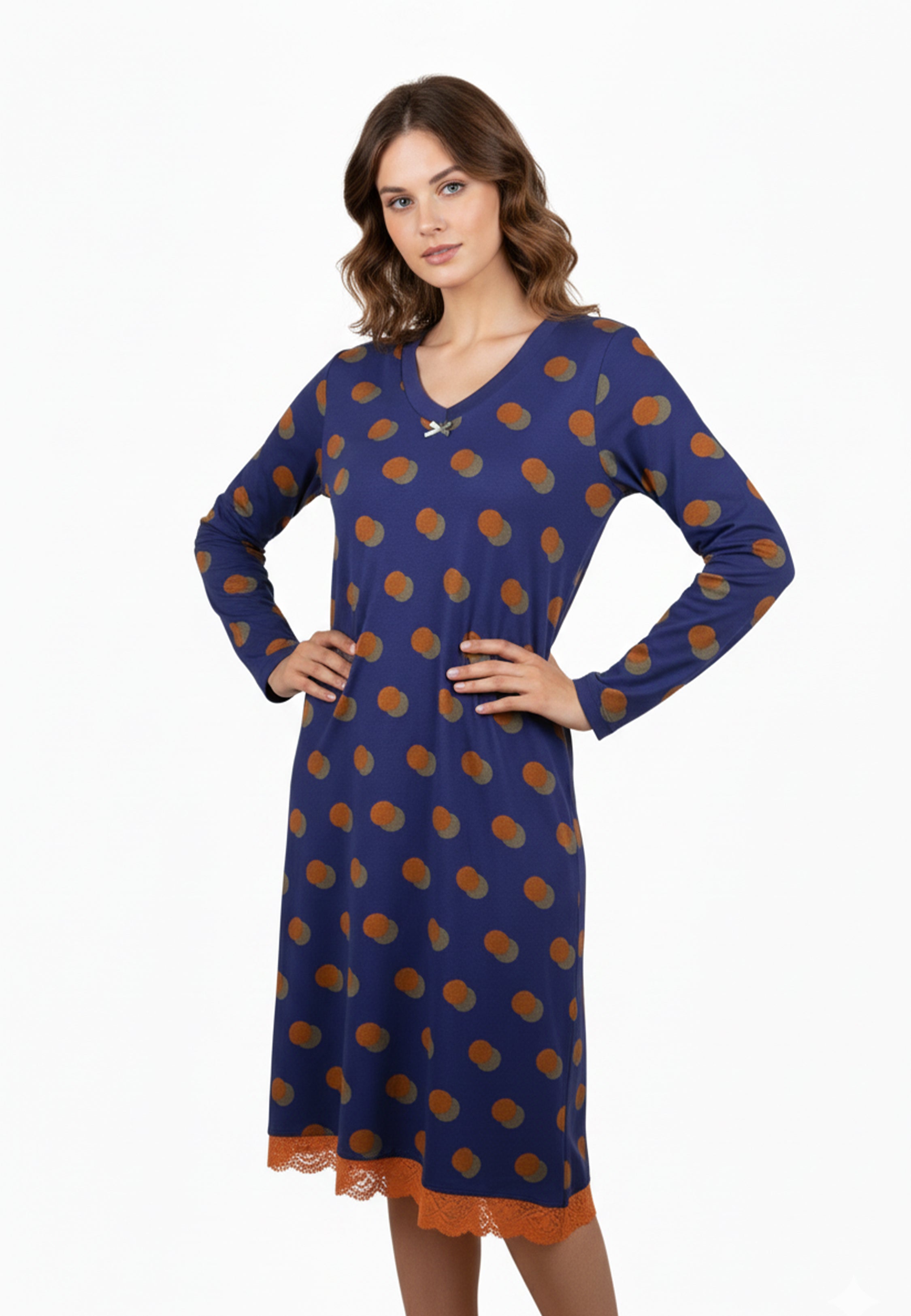 Pyjama Robe Imprimée Pois
