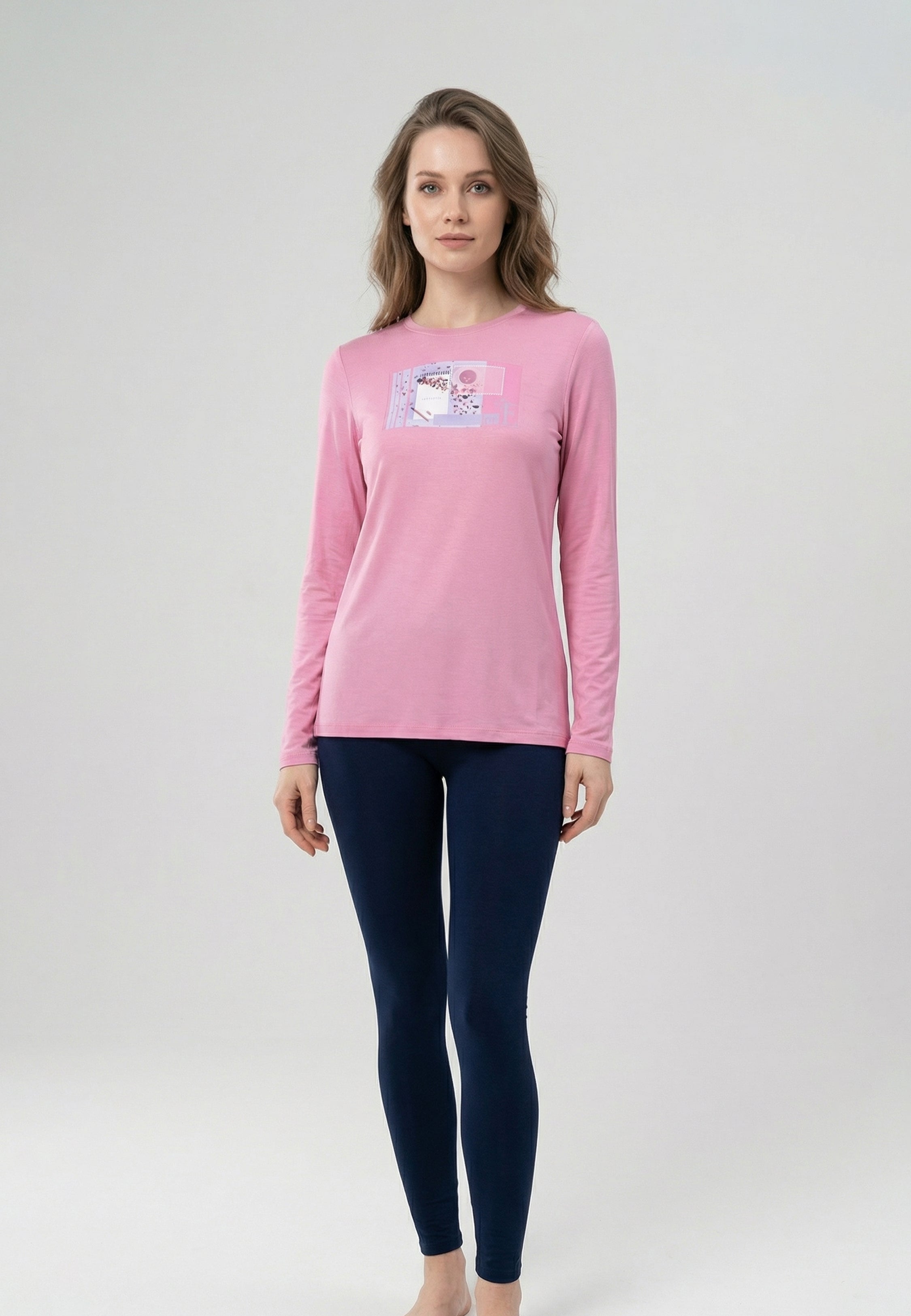 Ensemble Pyjama Manches Longues Rose