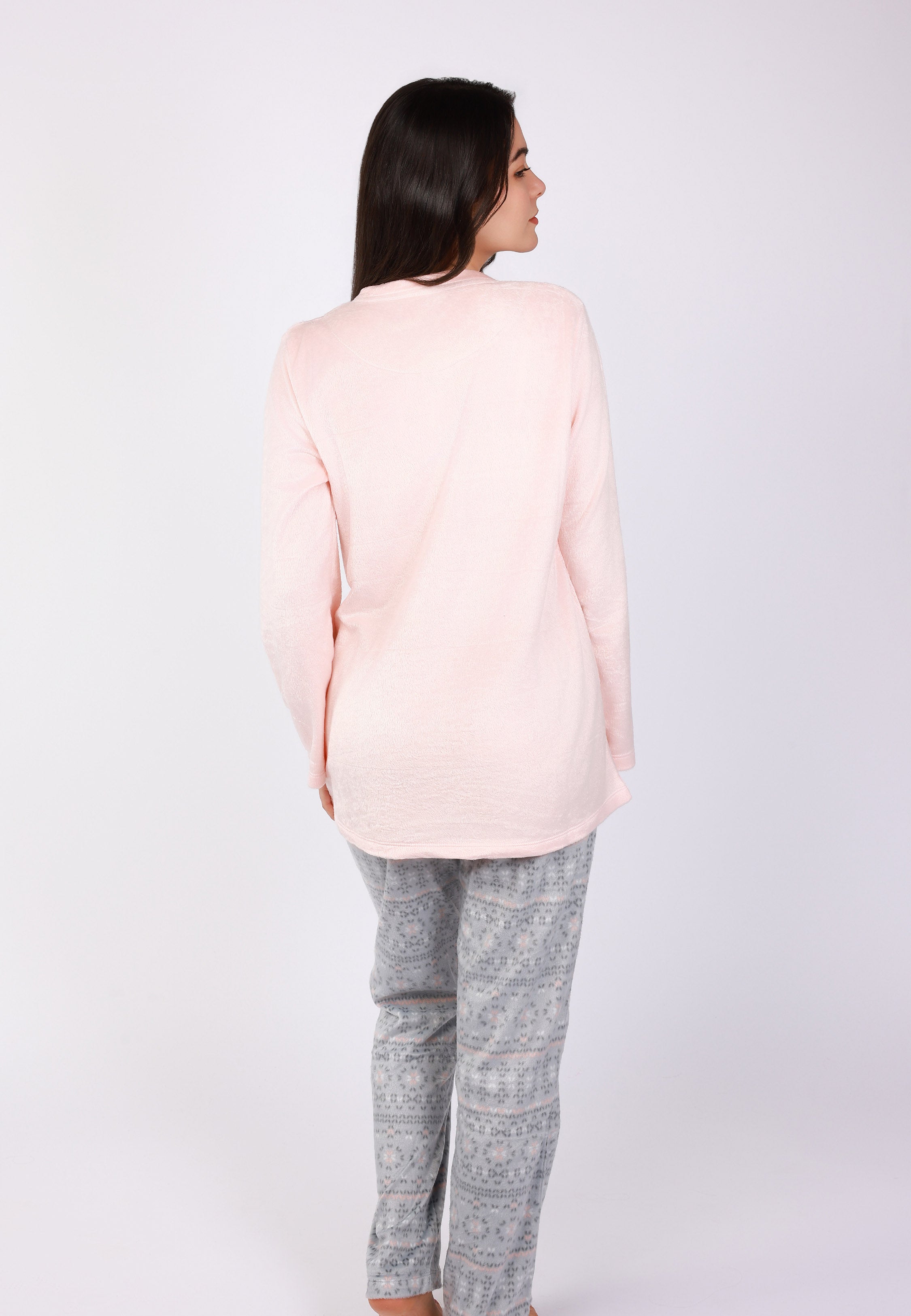 Ensemble Pyjama Saumon Boutonné | Collection La Vie en Rose