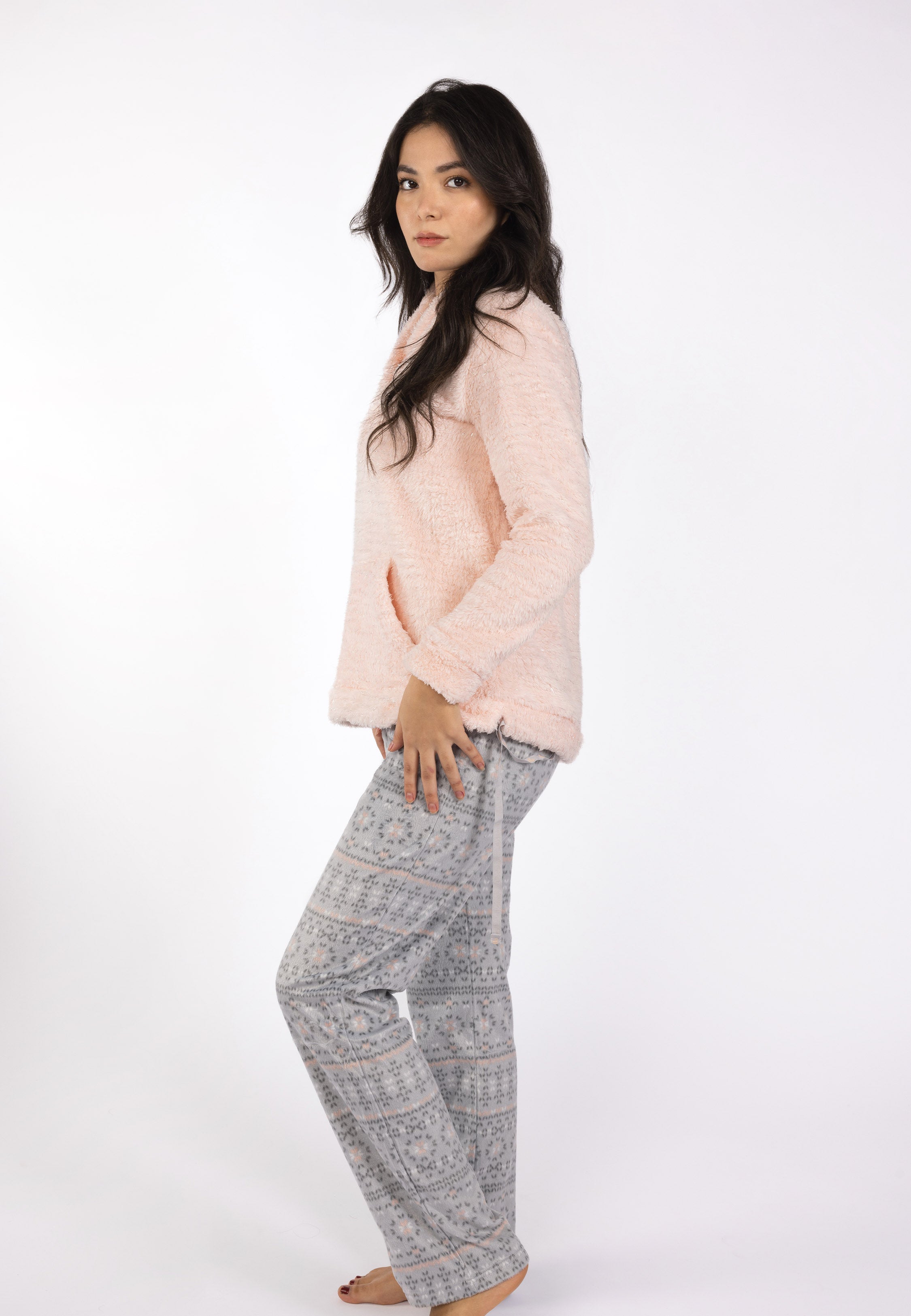 Ensemble Pyjama Saumon Col Croisé | Collection La Vie en Rose