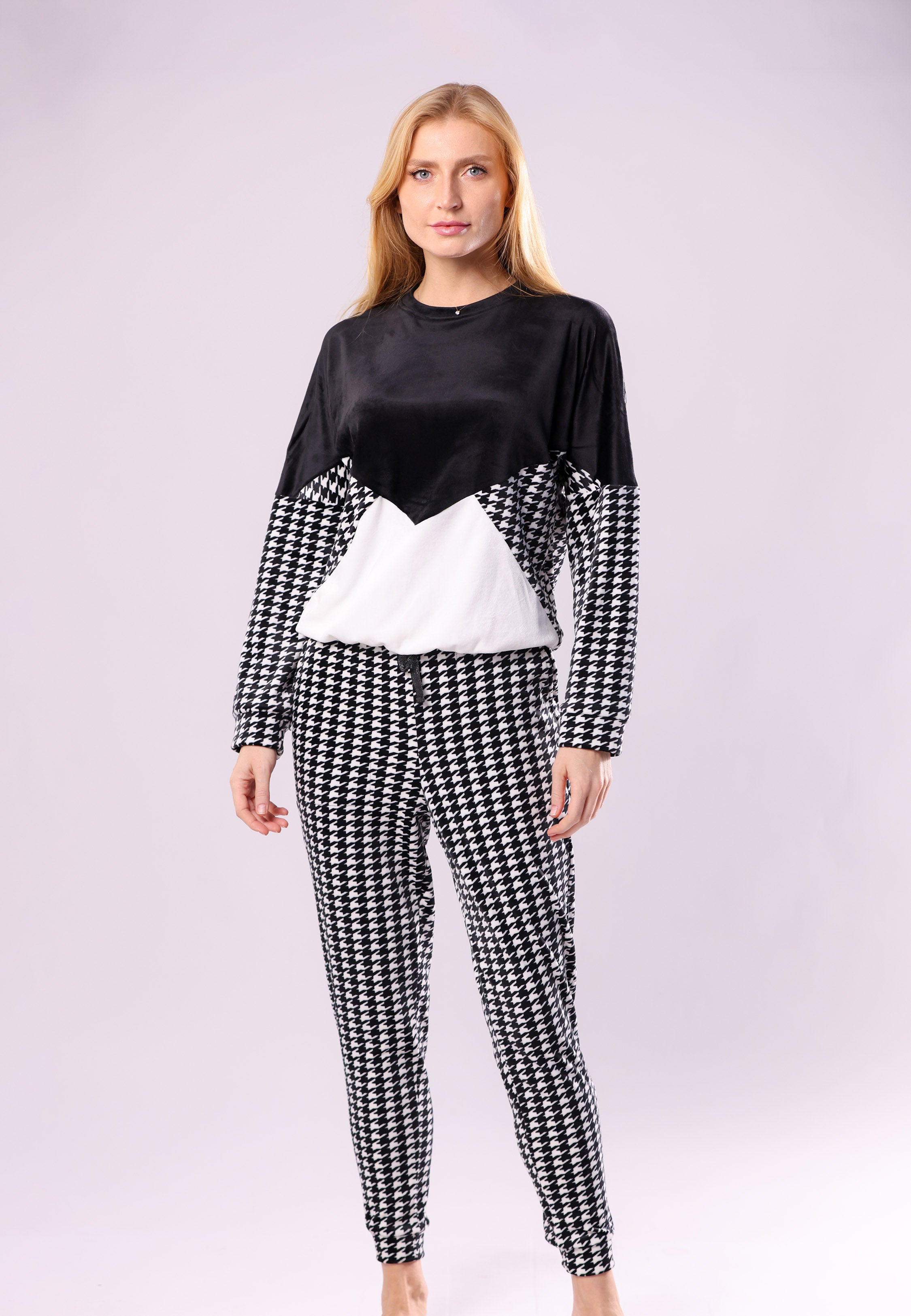 Pyjama à Motif Pied-de-Poule | Collection PDP Black