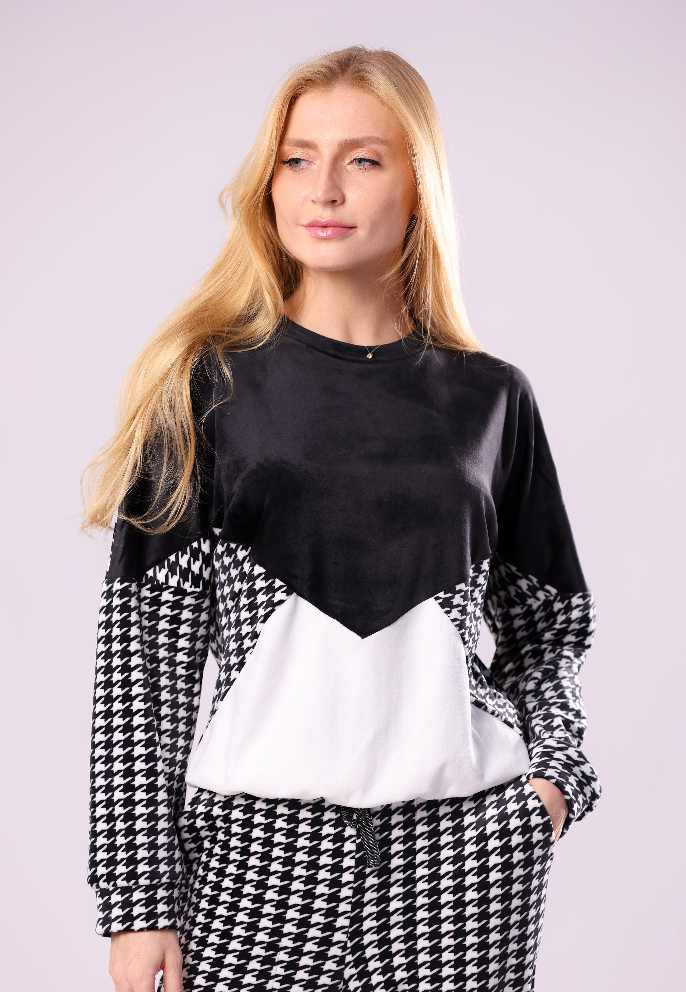 Pyjama à Motif Pied-de-Poule | Collection PDP Black