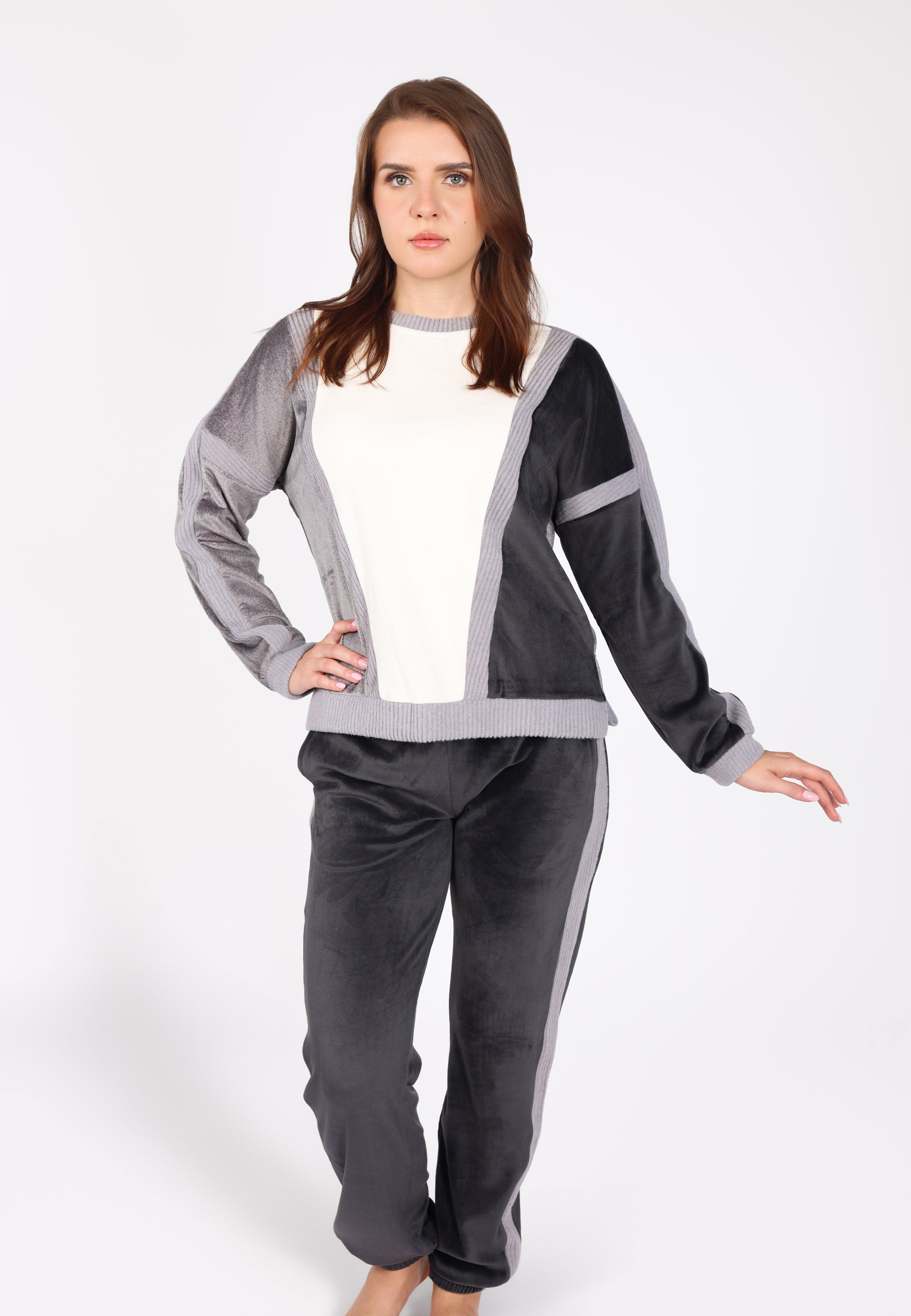 Pyjama bicolore en velours doux | Collection Velvet MLC