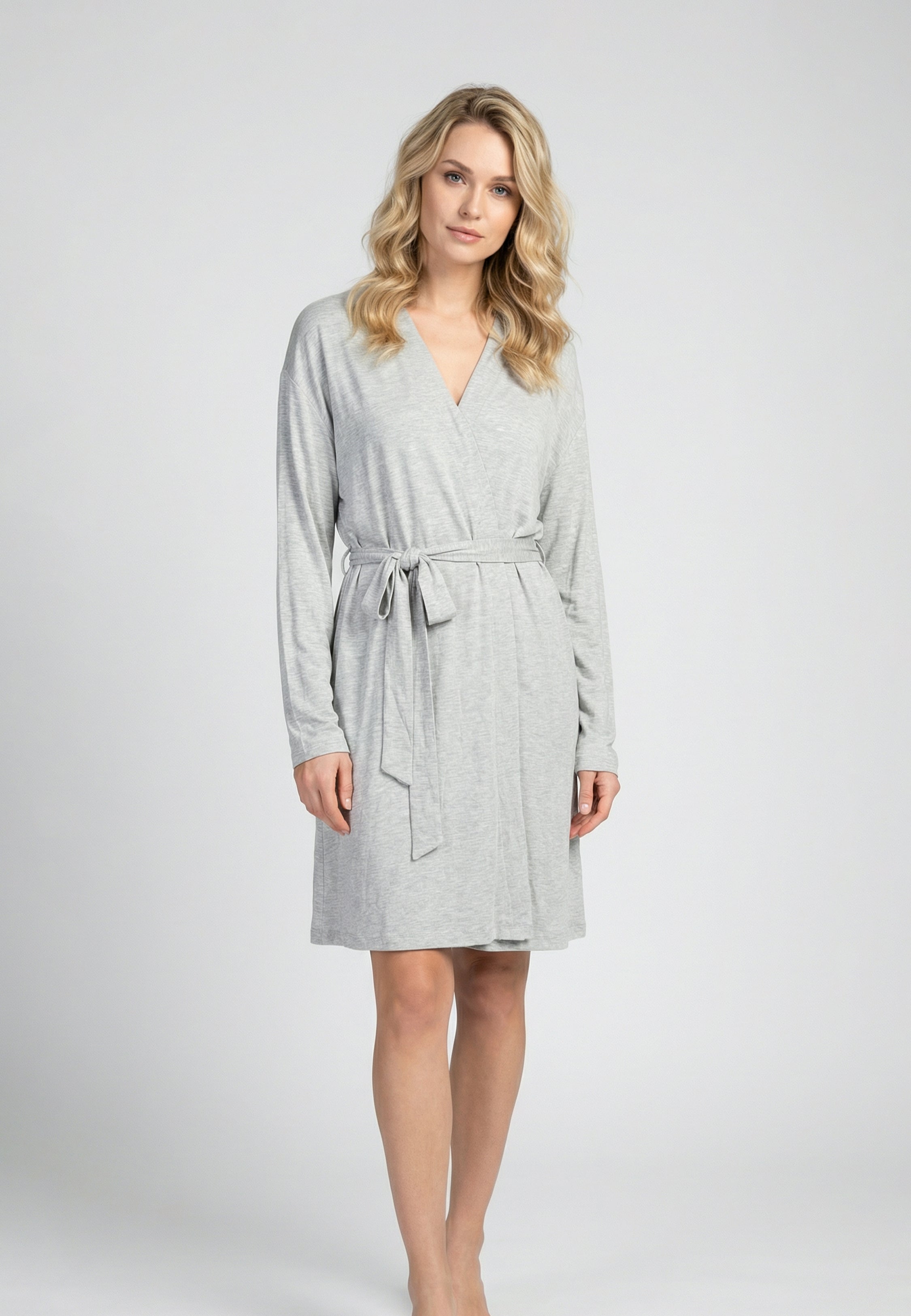 Peignoir d’Intérieur – Gris Mélangé