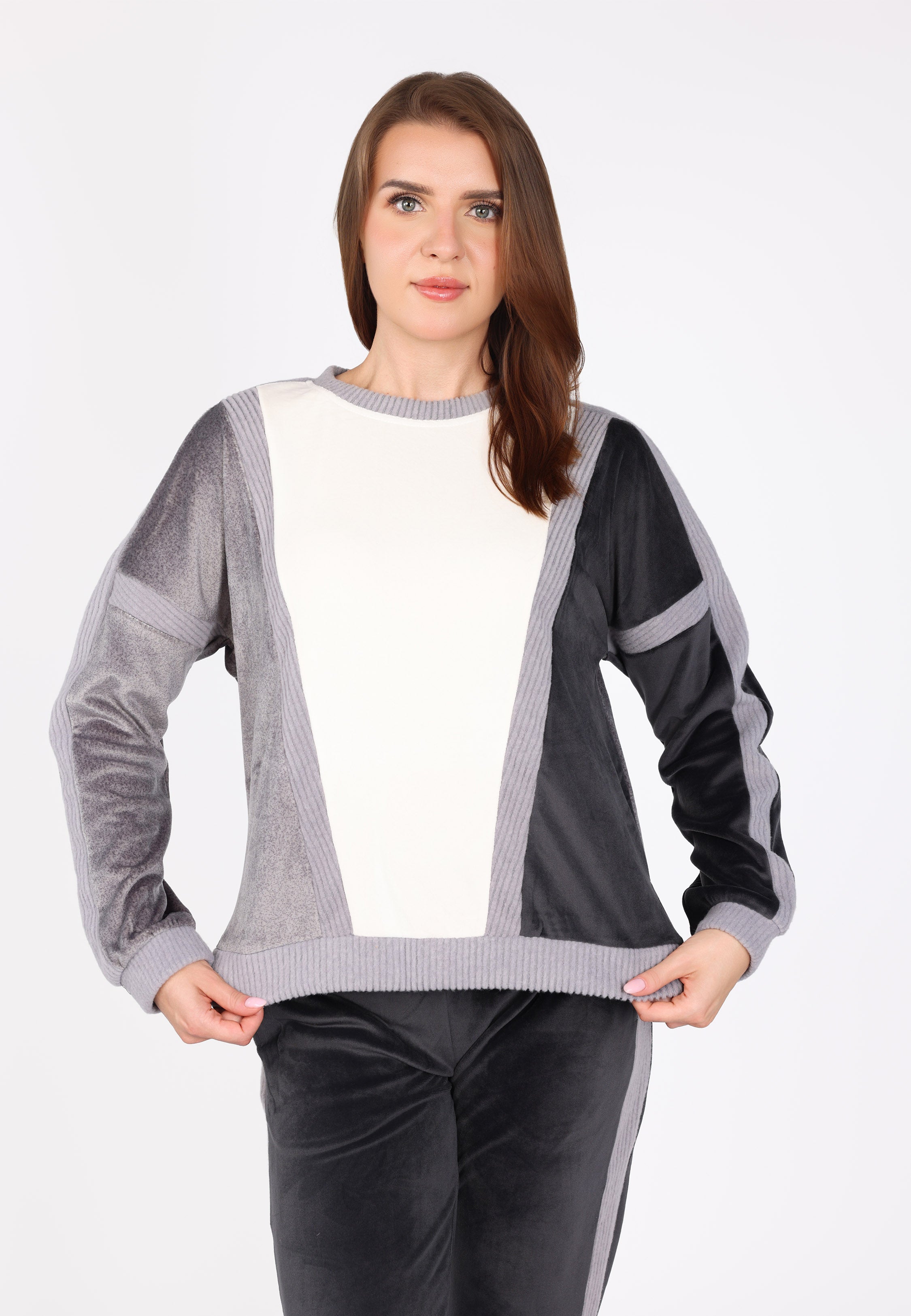 Pyjama bicolore en velours doux | Collection Velvet MLC