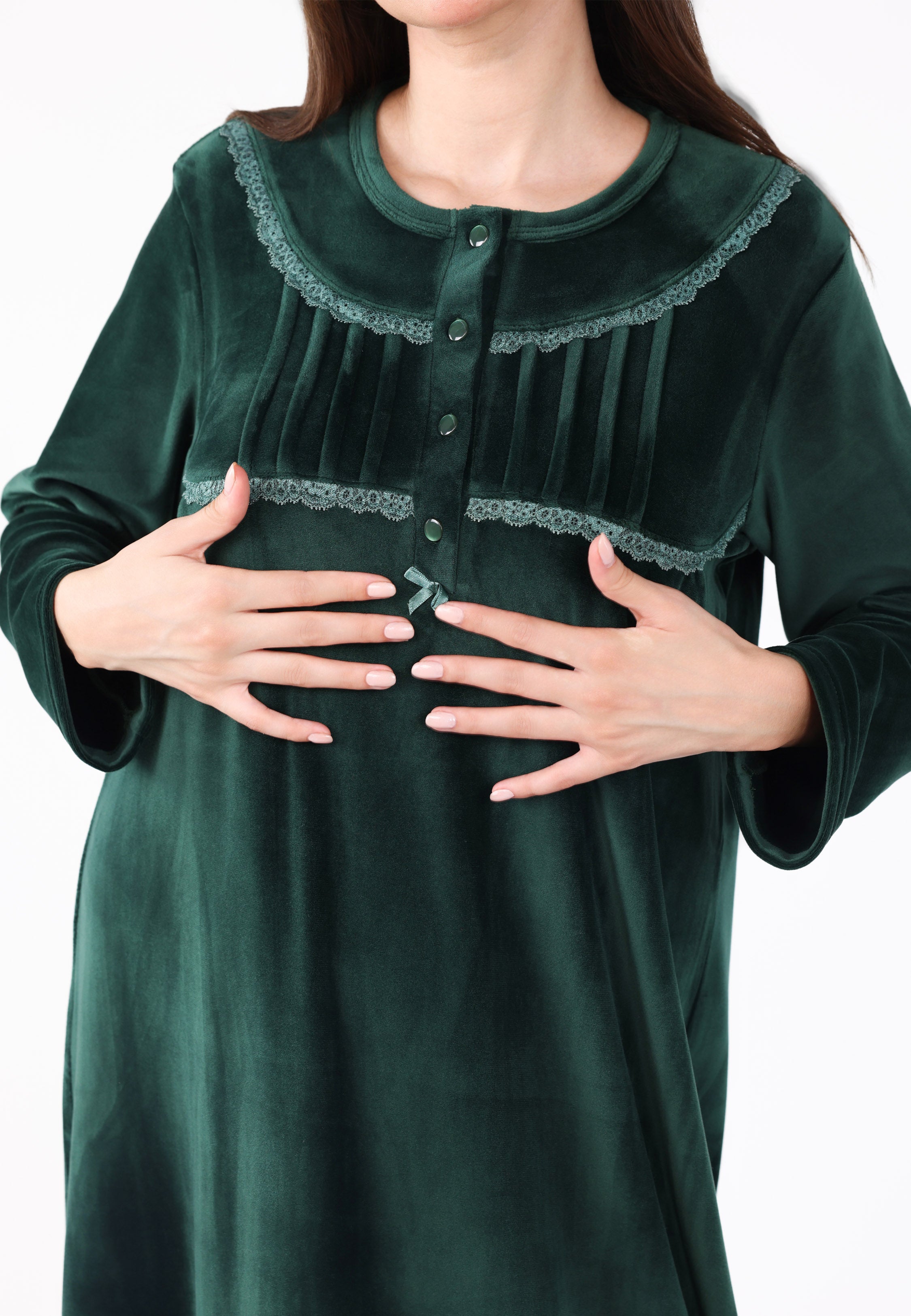 Robe de nuit longue en velours doux