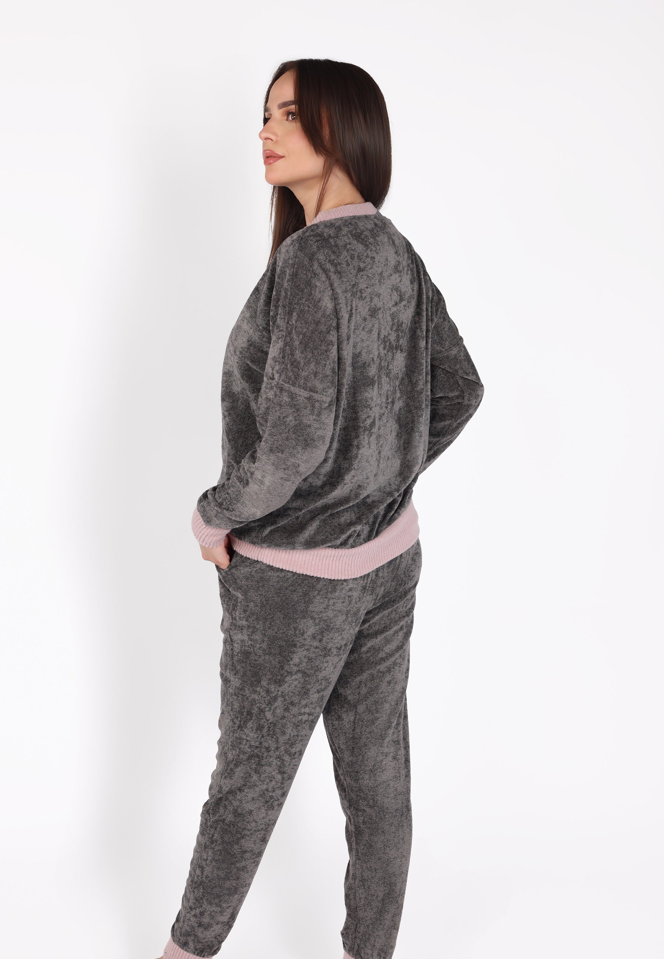 Pyjama doux à détails roses | Collection Silver Cloud