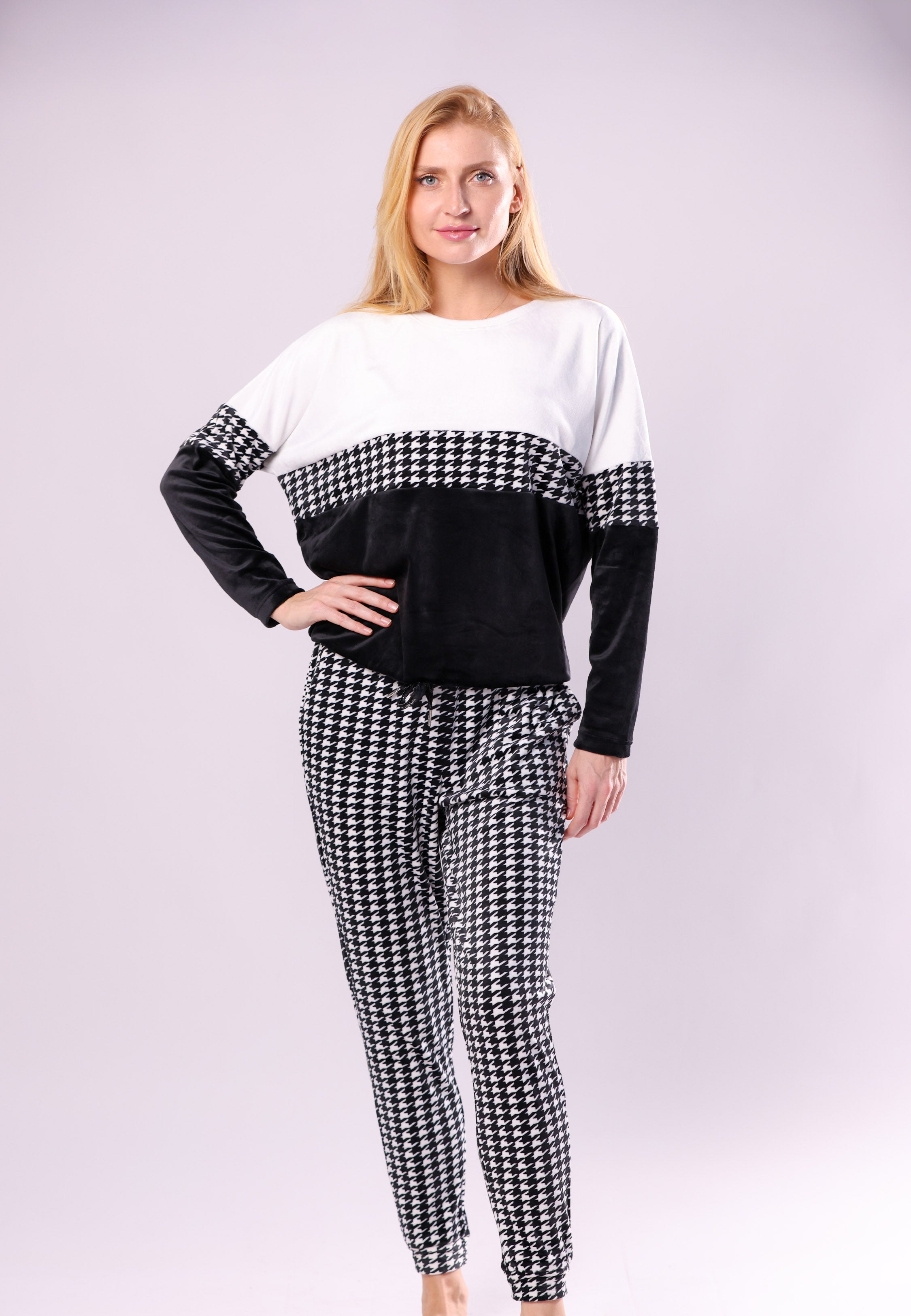 Pyjama moderne à bande graphique | Collection PDP Black