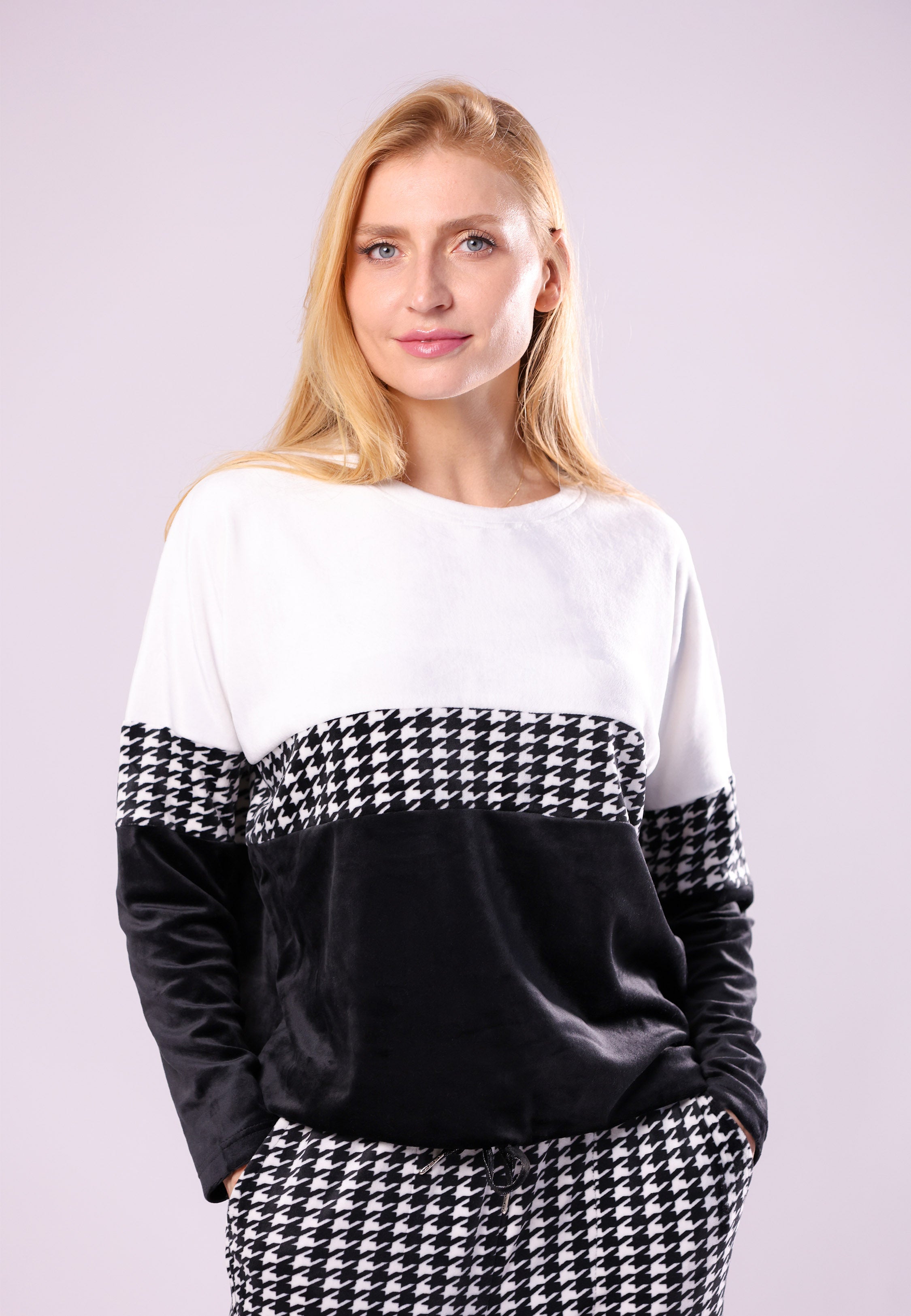 Pyjama moderne à bande graphique | Collection PDP Black