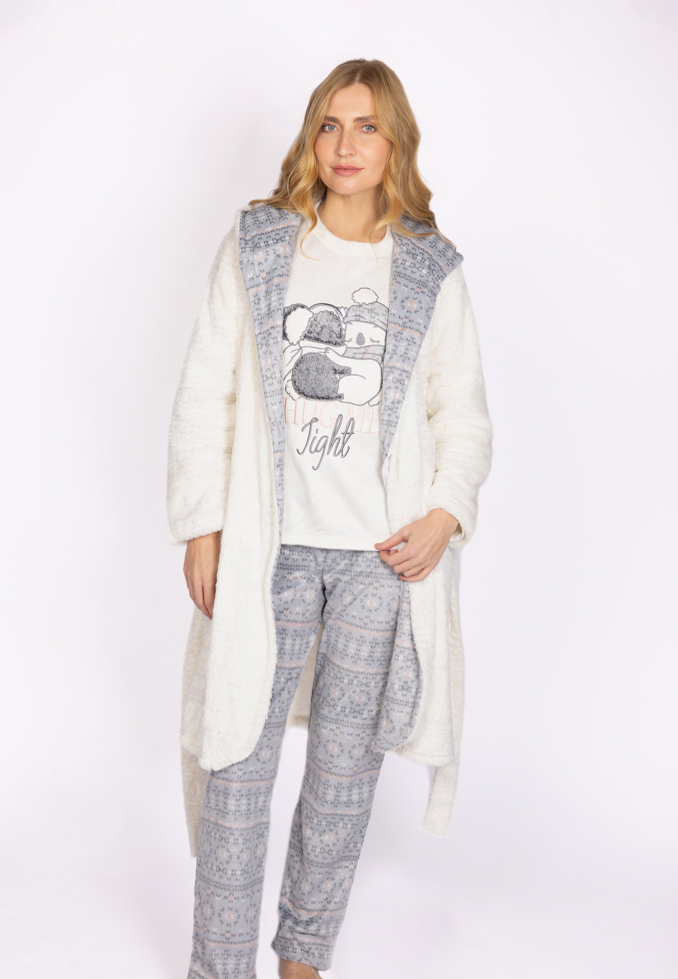 Peignoir Crème Doux avec Capuche | Collection La Vie en Rose