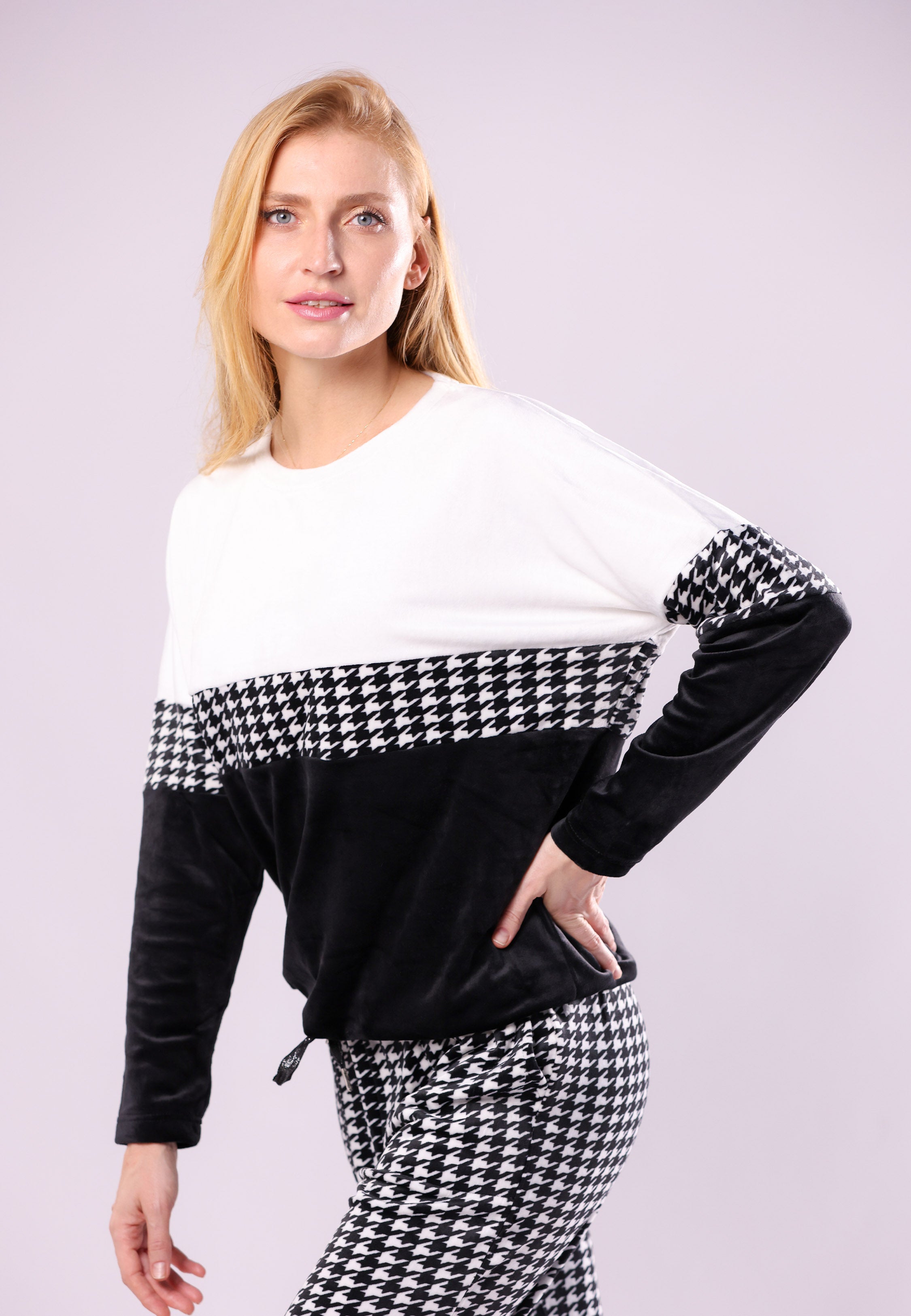 Pyjama moderne à bande graphique | Collection PDP Black