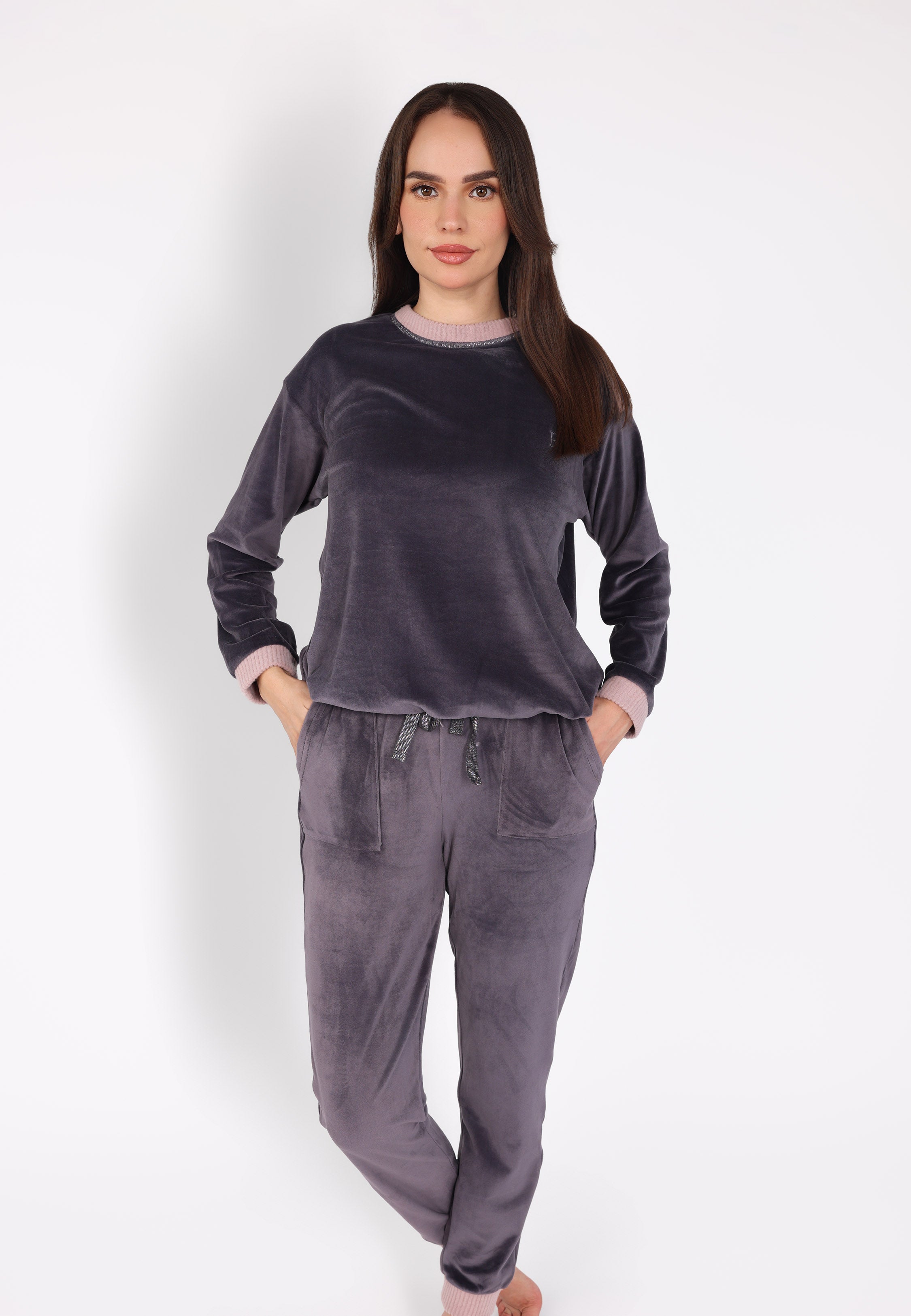 Ensemble pyjama à boutons épaule | Collection Velvet MLC