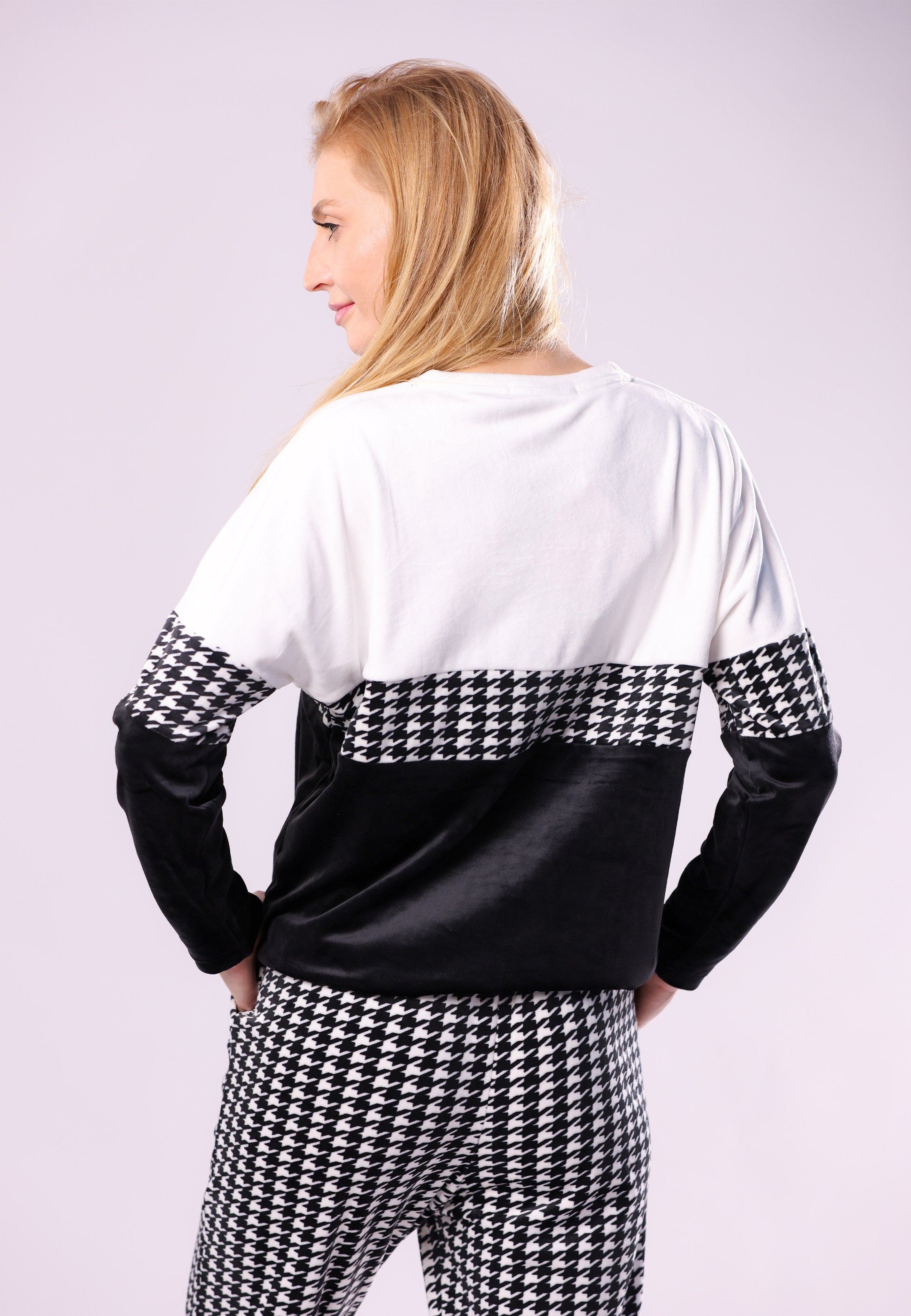 Pyjama moderne à bande graphique | Collection PDP Black