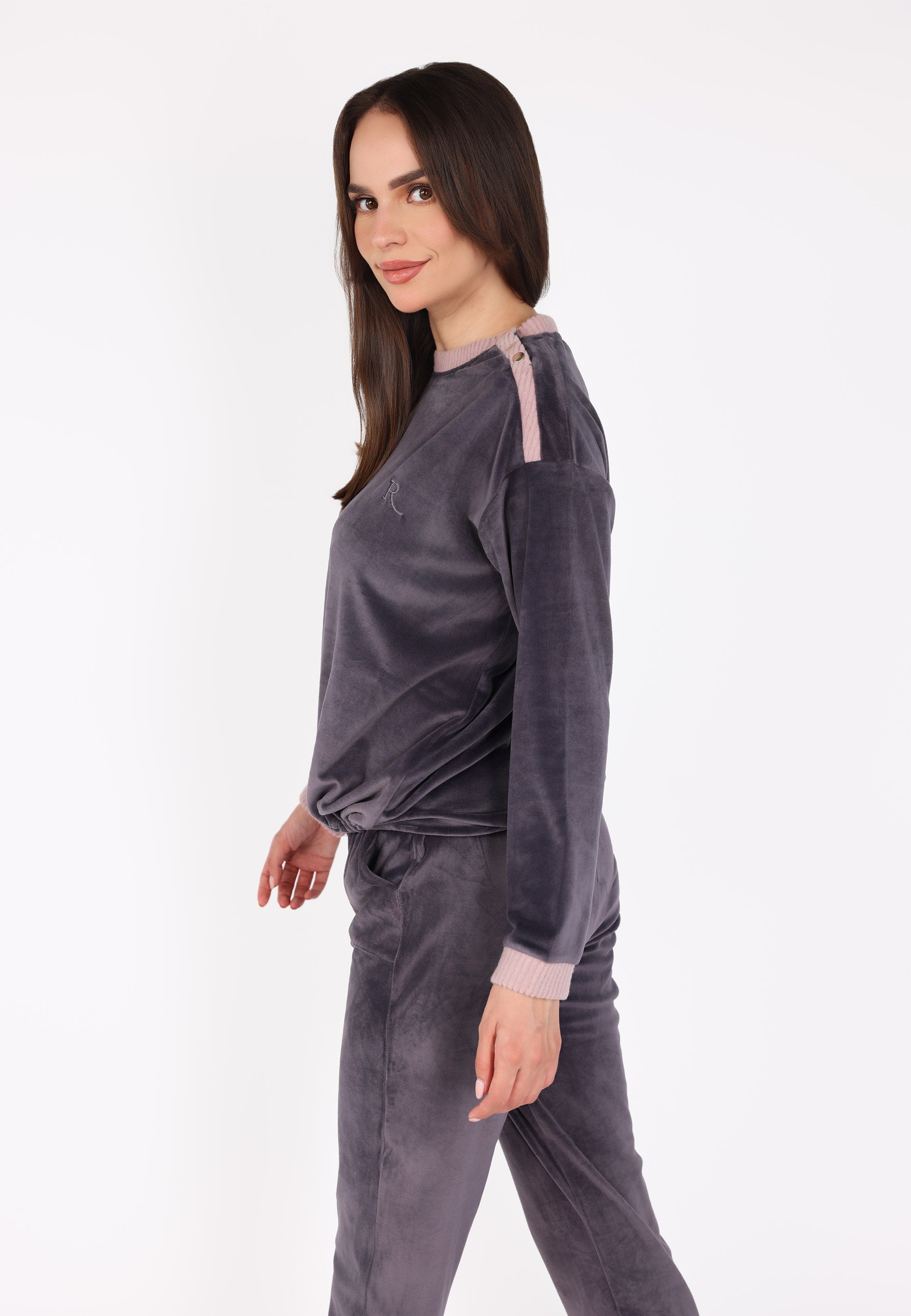 Ensemble pyjama à boutons épaule | Collection Velvet MLC