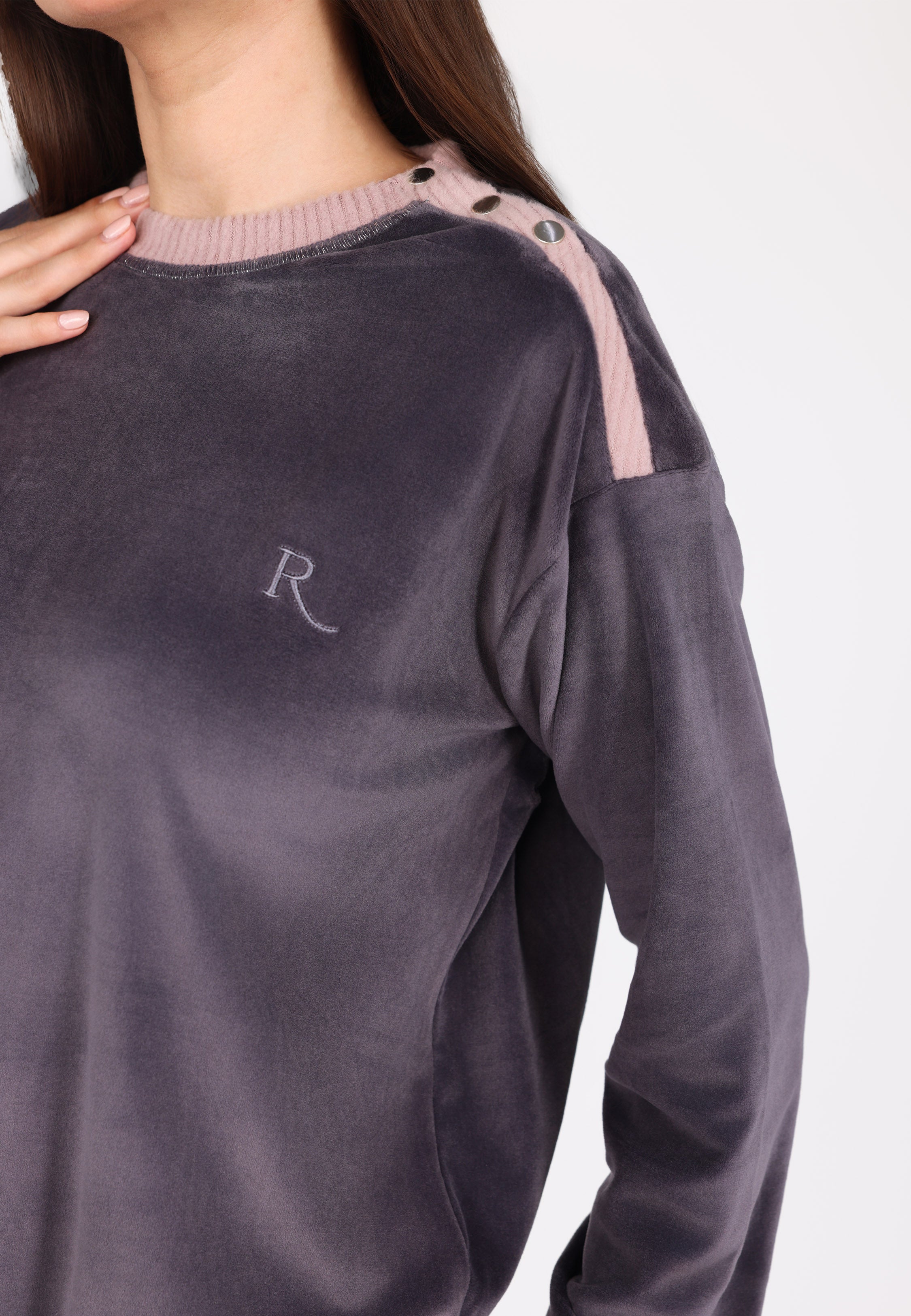 Ensemble pyjama à boutons épaule | Collection Velvet MLC