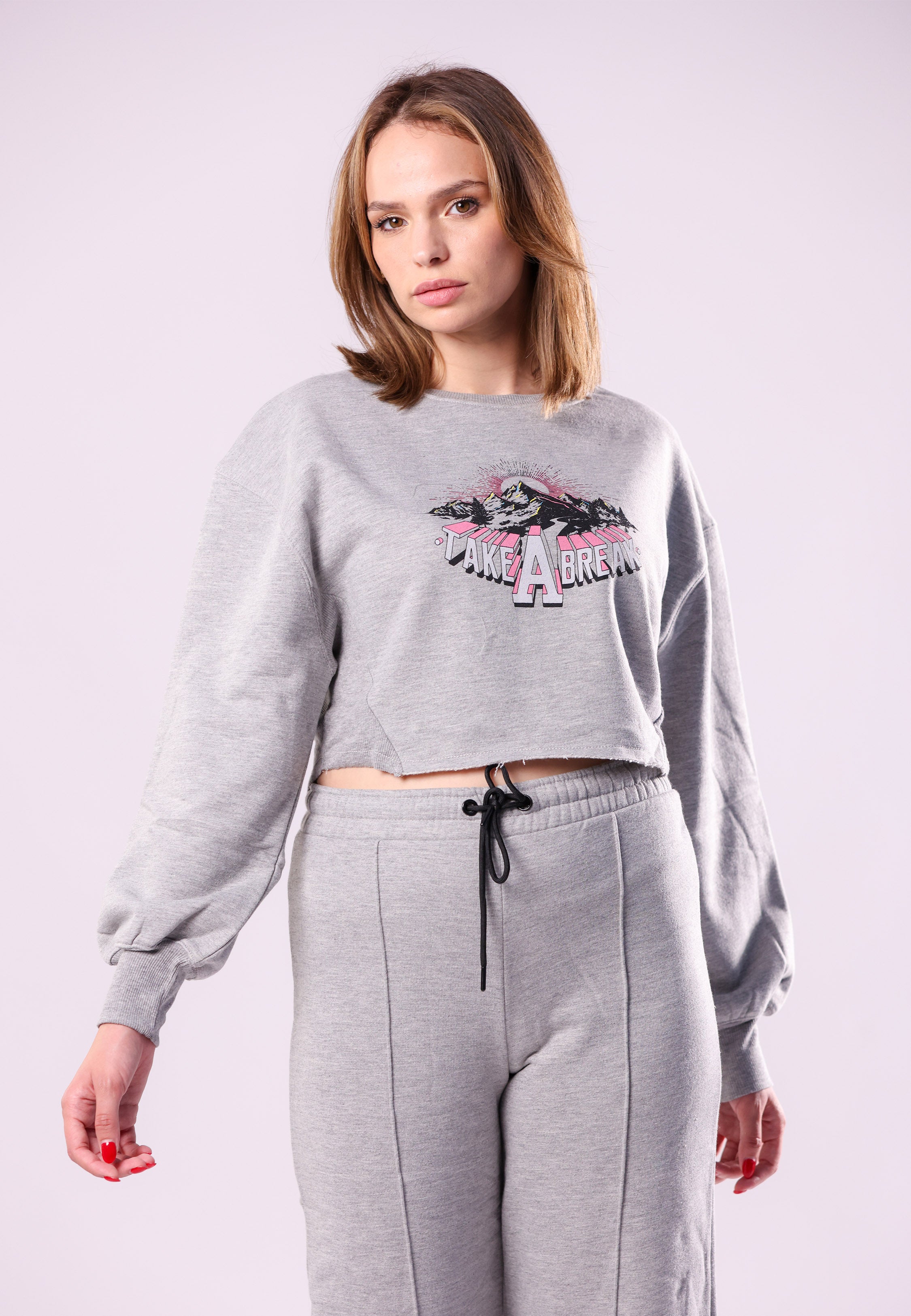 Pyjama gris crop | Collection MLT CHINE
