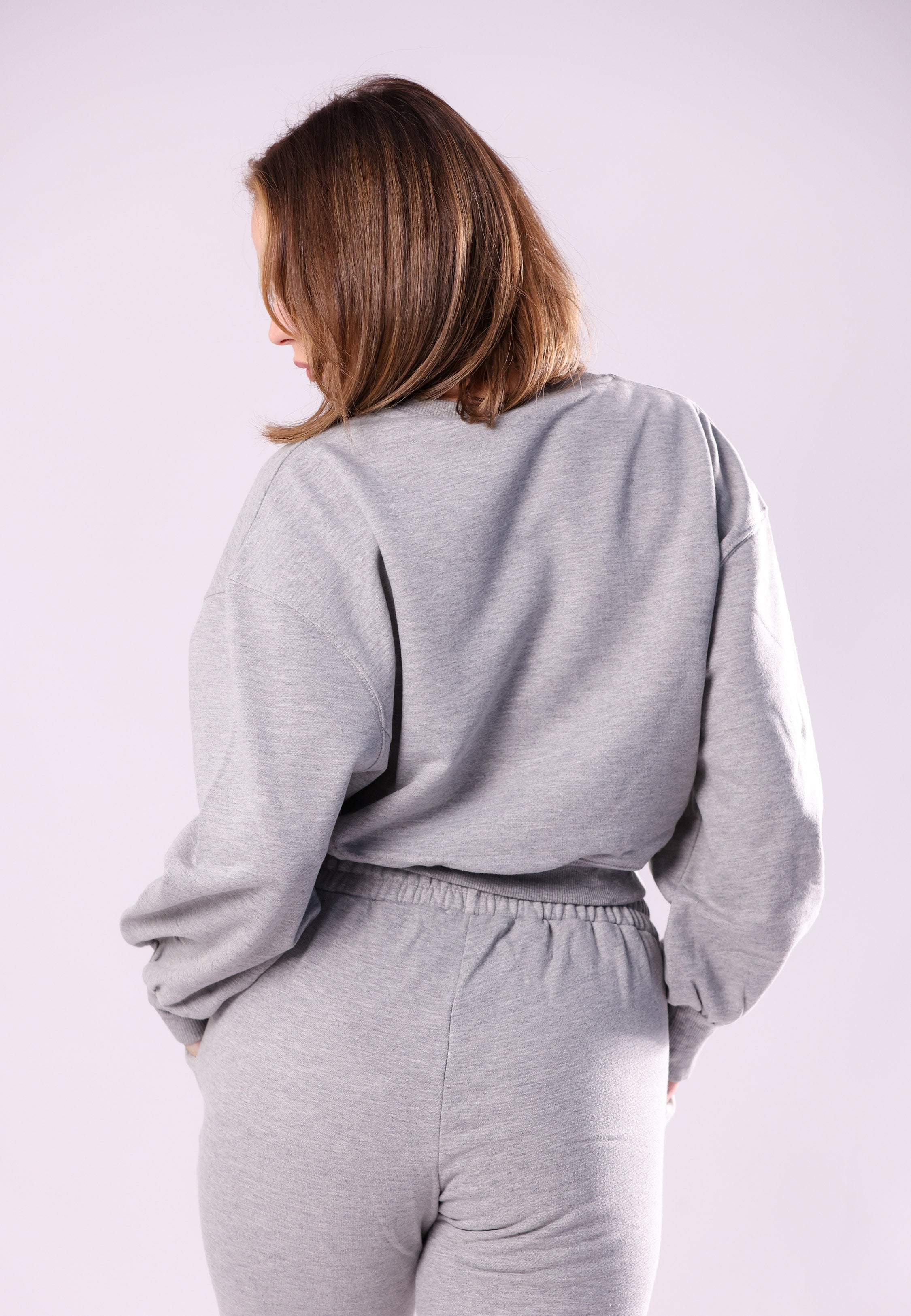 Pyjama crop gris casual | Collection MLT CHINE