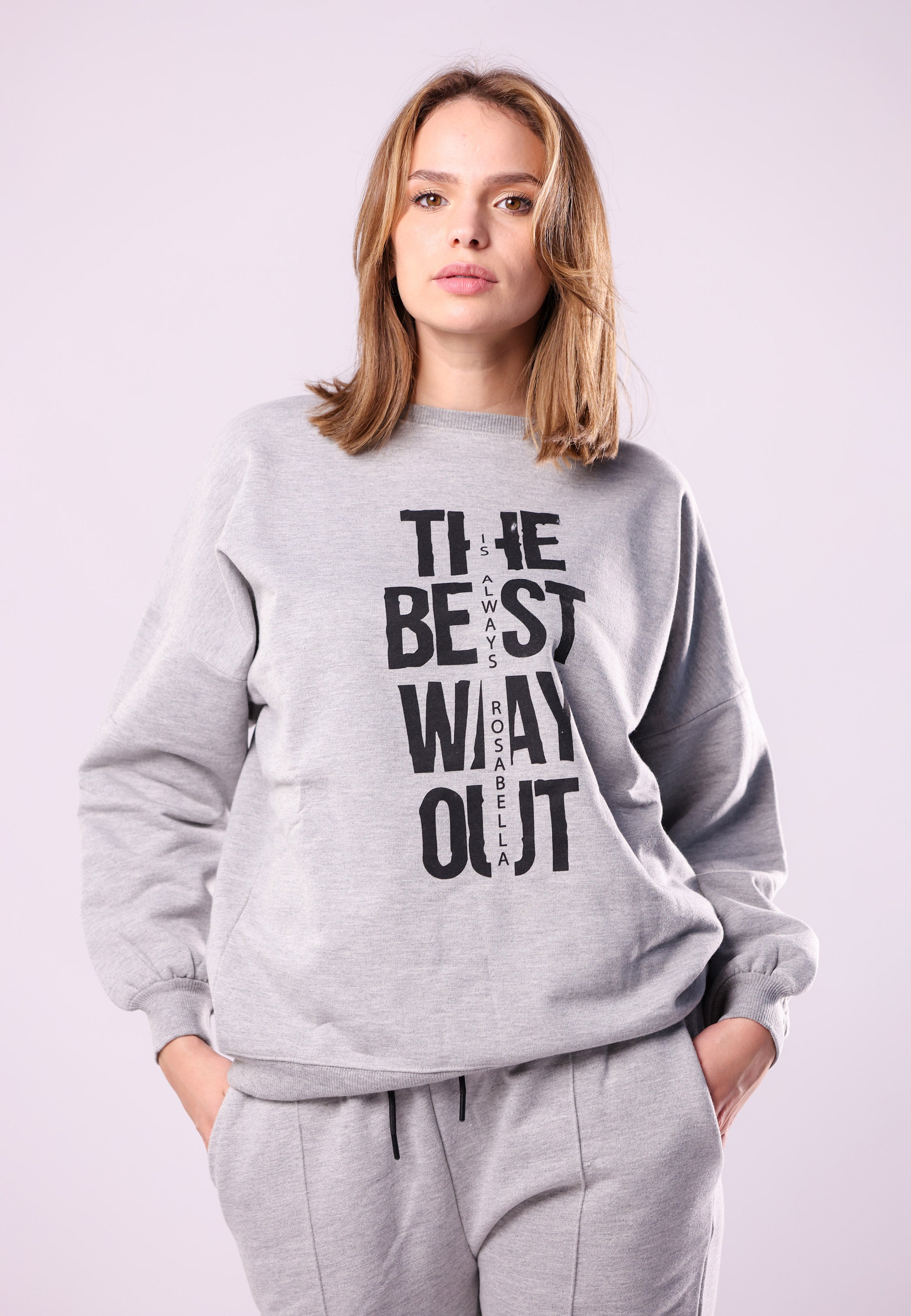 Pyjama gris imprimé texte | Collection MLT CHINE