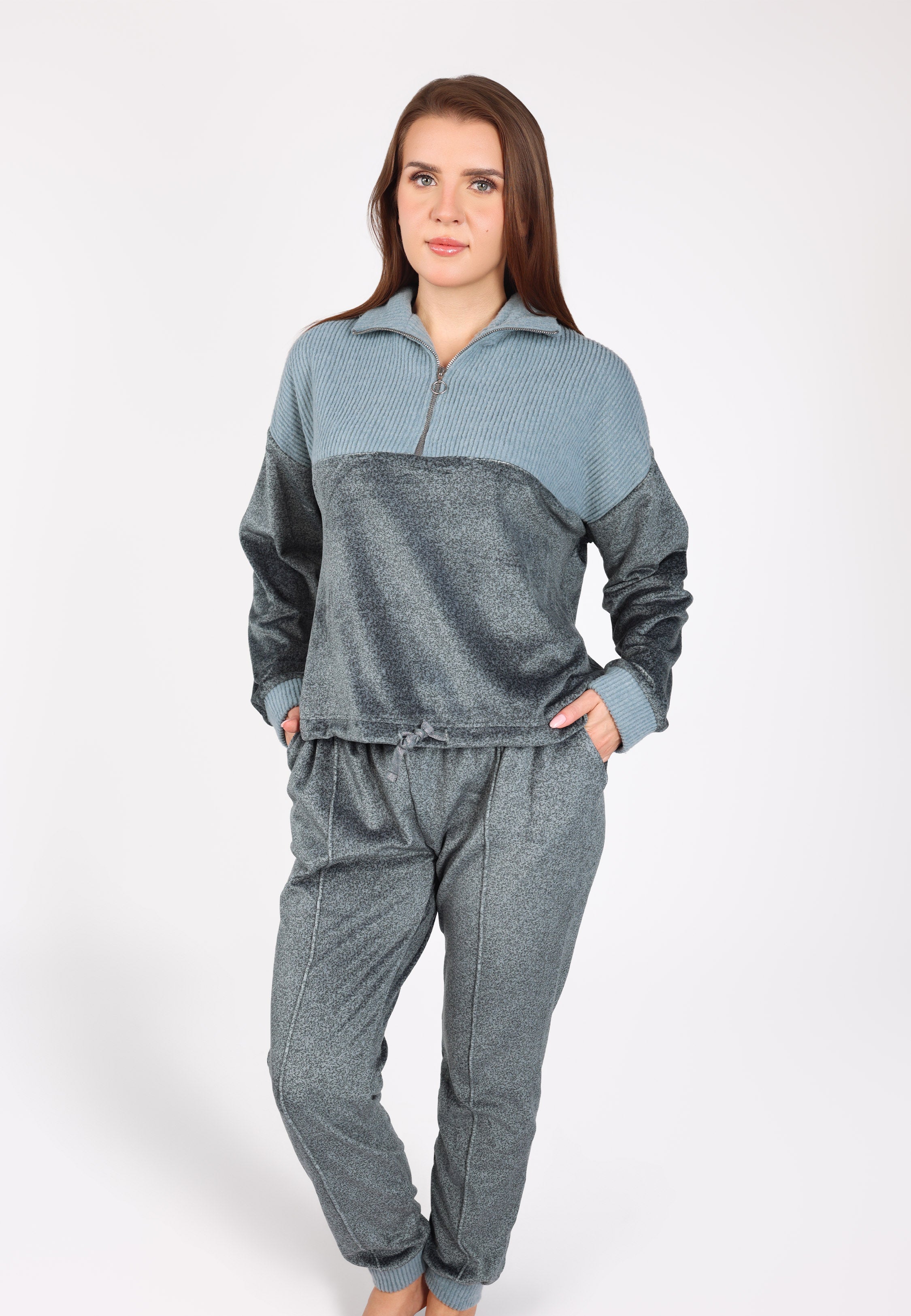 Pyjama à col montant zippé | Collection Velvet MLC