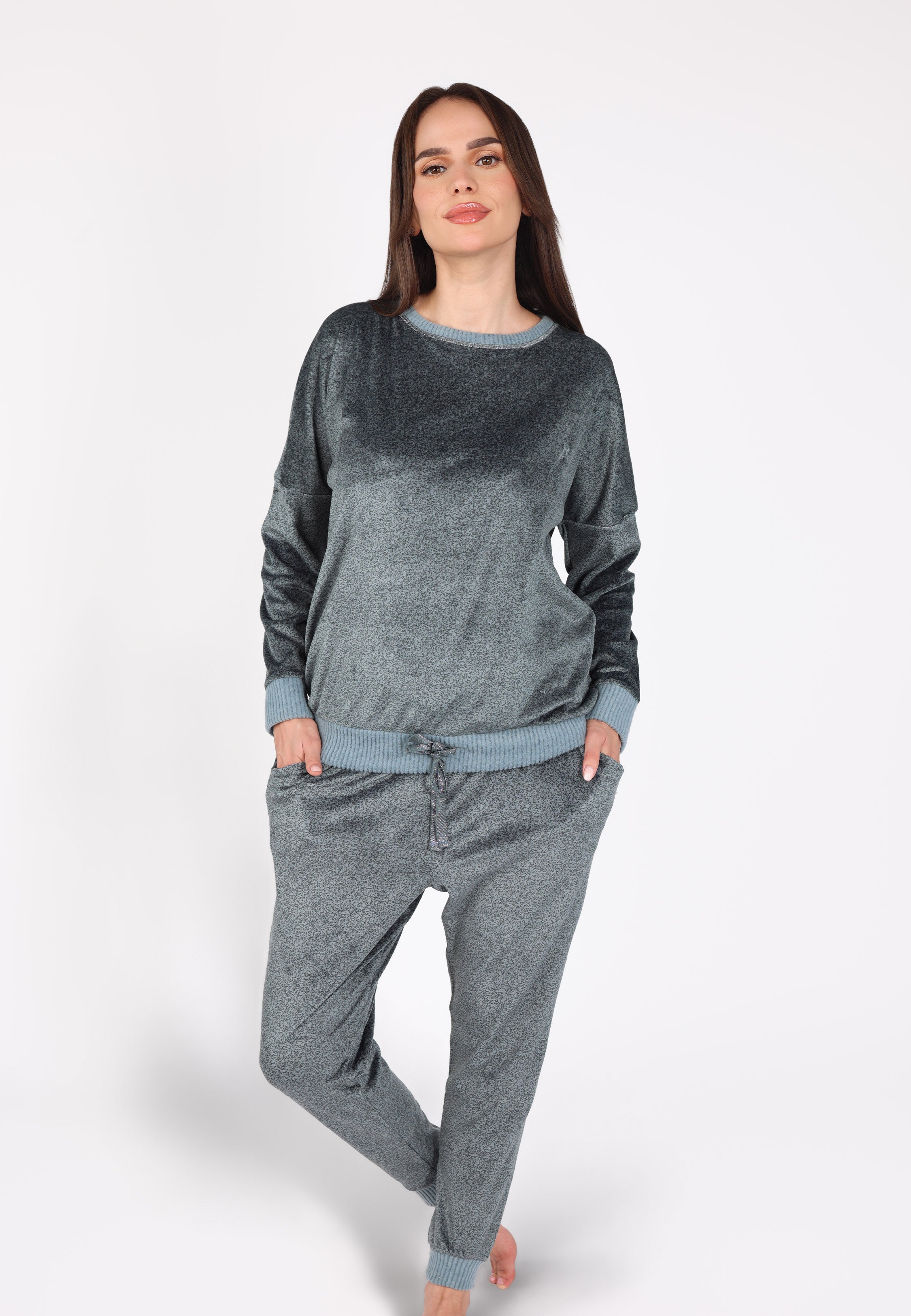 Ensemble pyjama col rond | Collection Velvet MLC