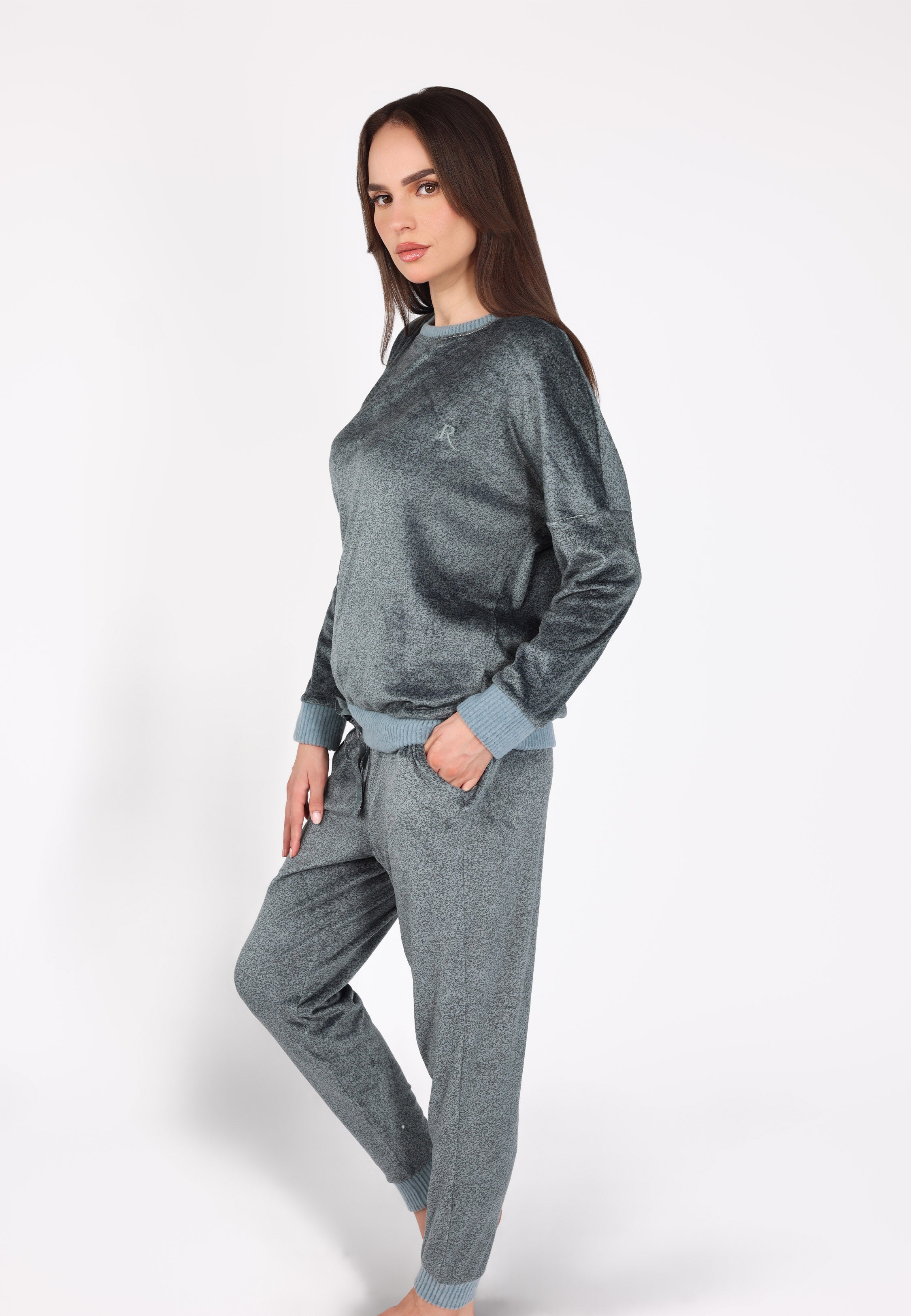Ensemble pyjama col rond | Collection Velvet MLC