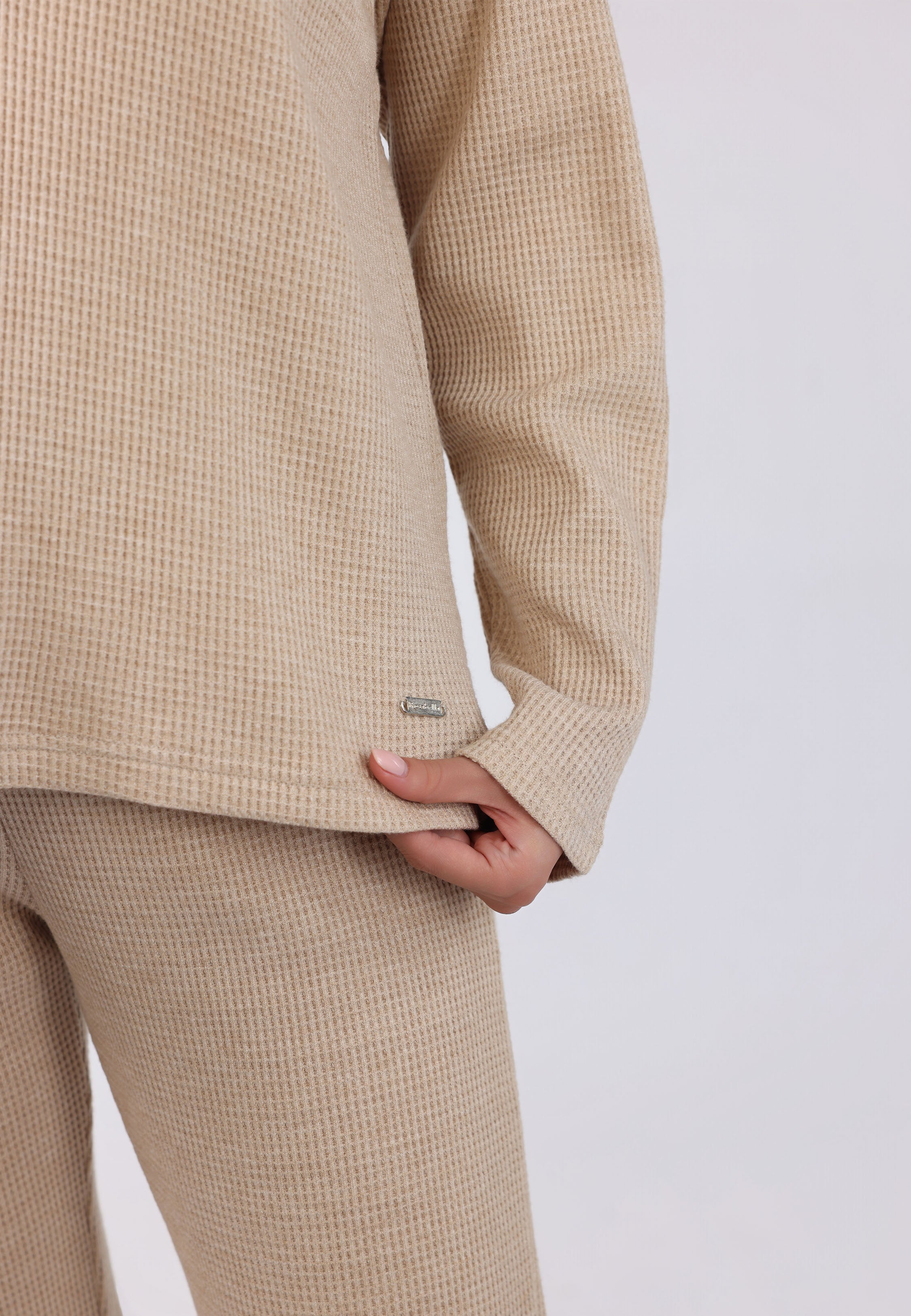 Ensemble pyjama à col V et boutons | Collection Waffle