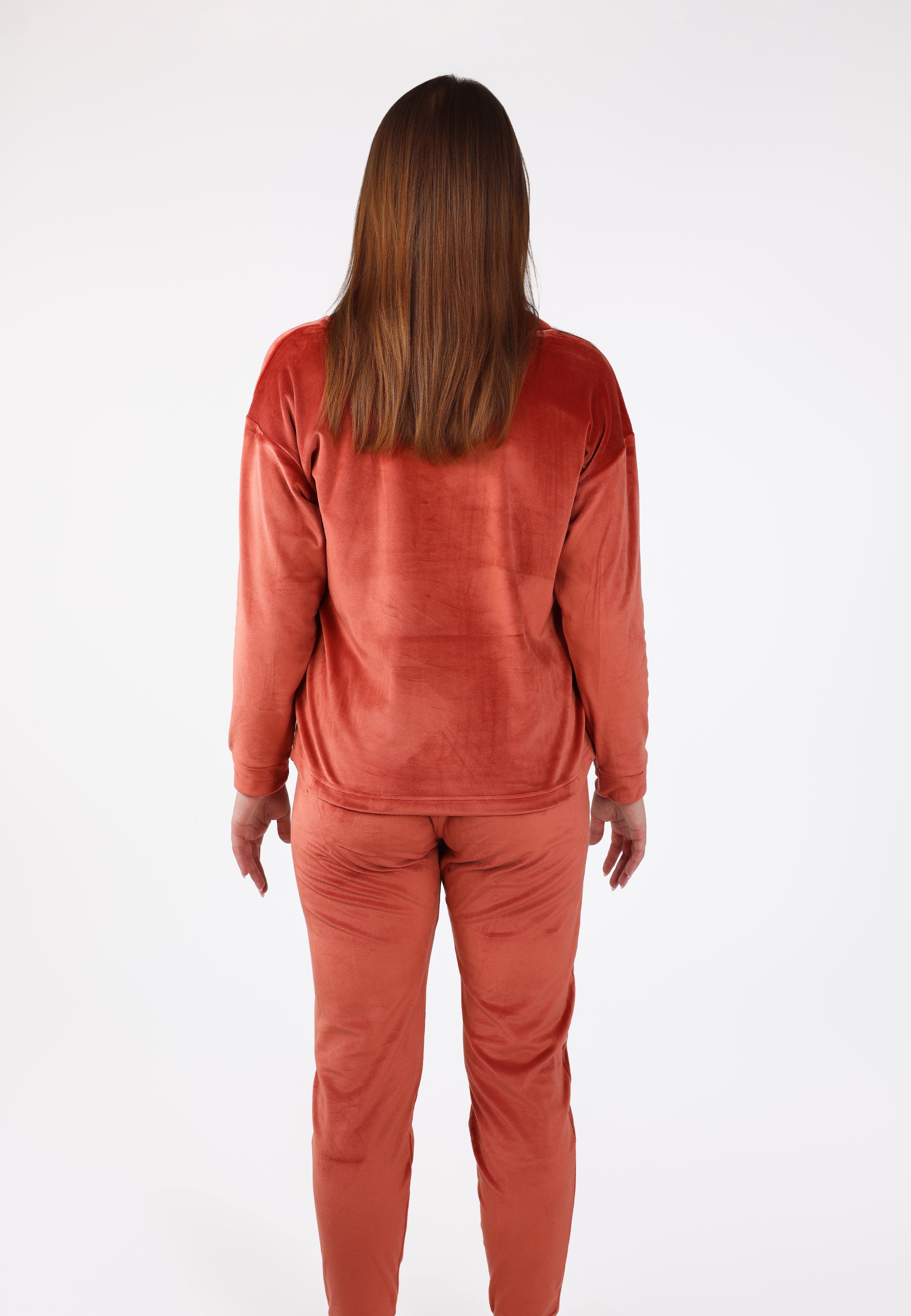 Ensemble pyjama en velours à col V brodé | Collection Shades of Purple