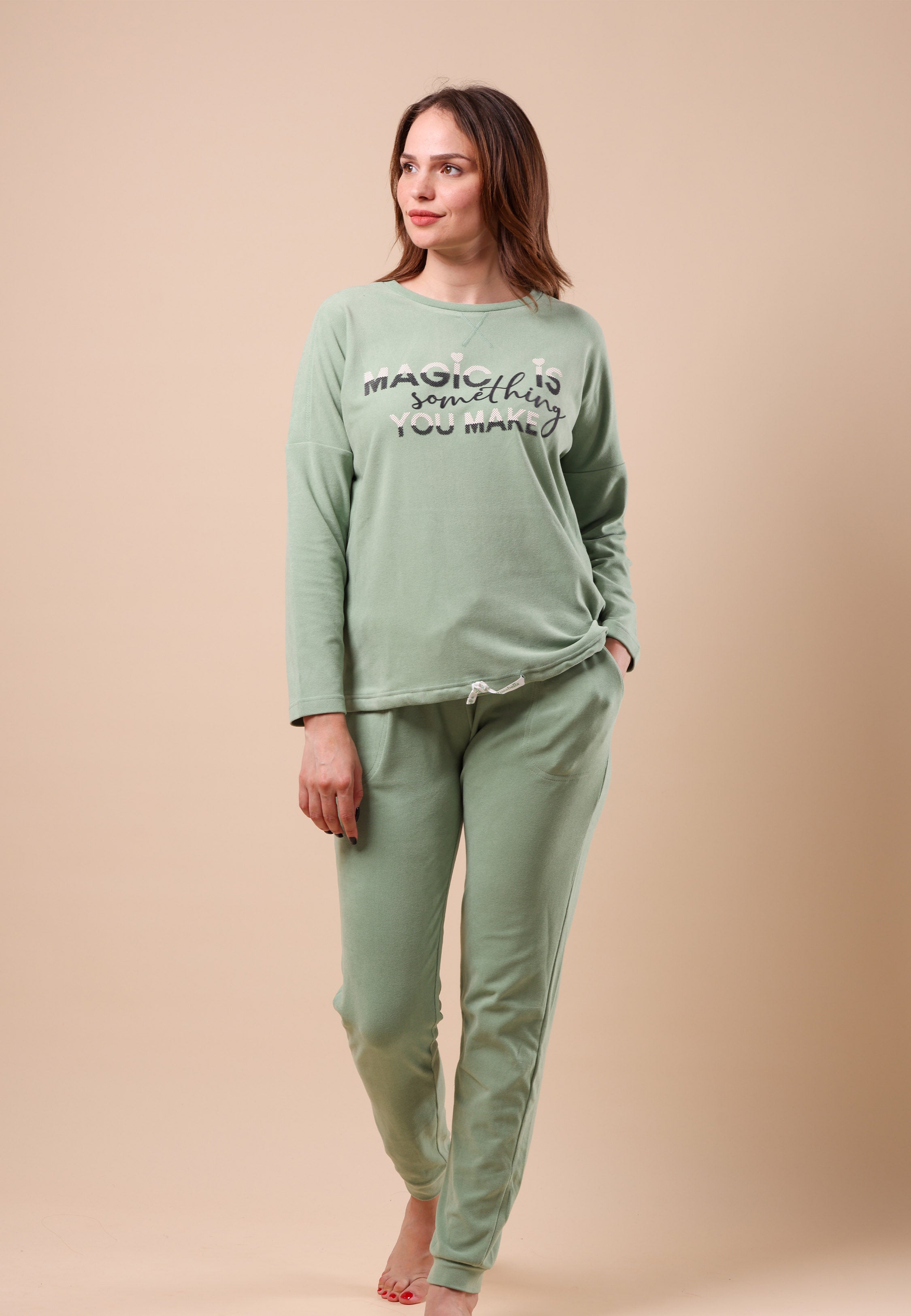 Pyjama détente vert clair | Collection Off Days