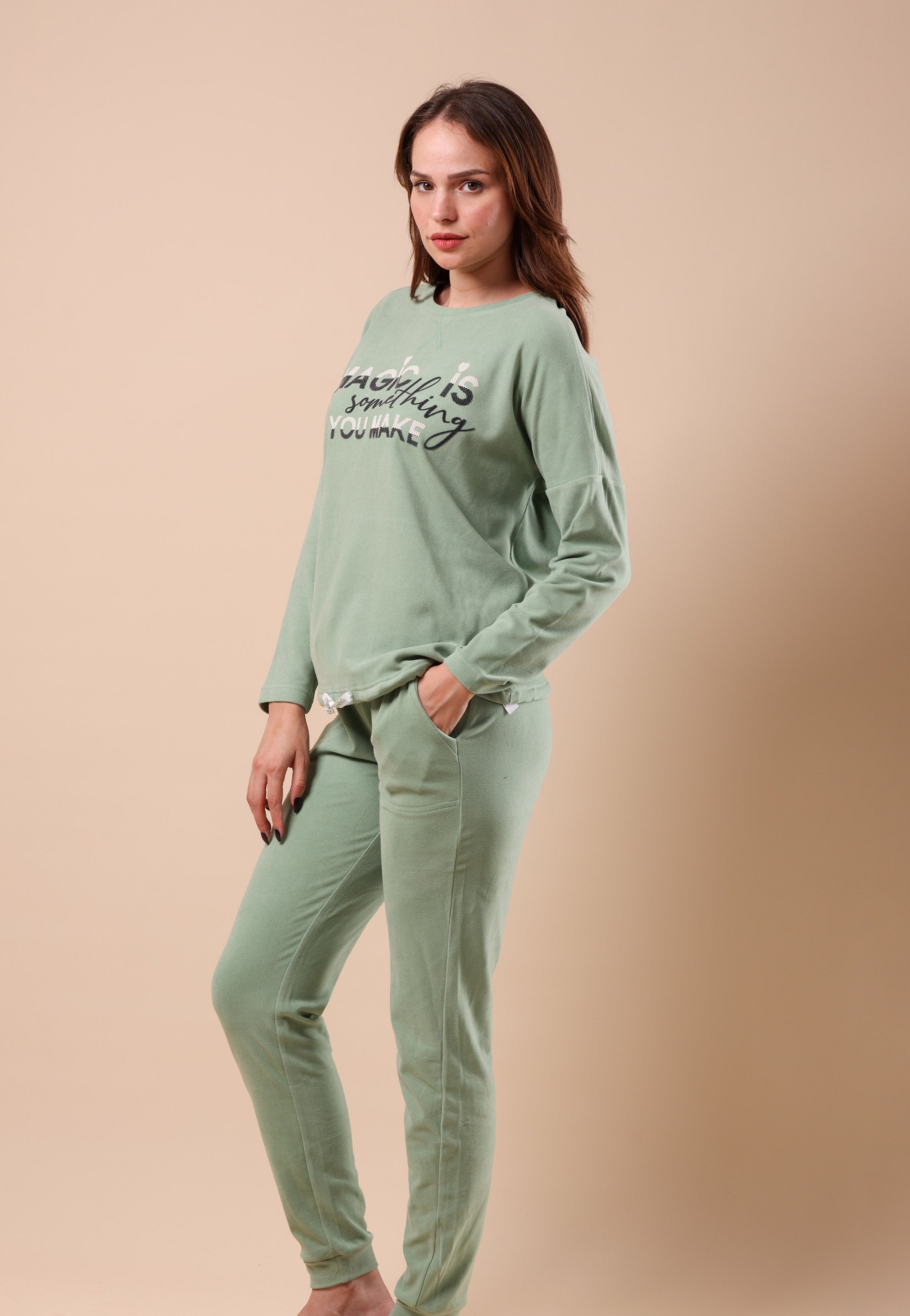 Pyjama détente vert clair | Collection Off Days