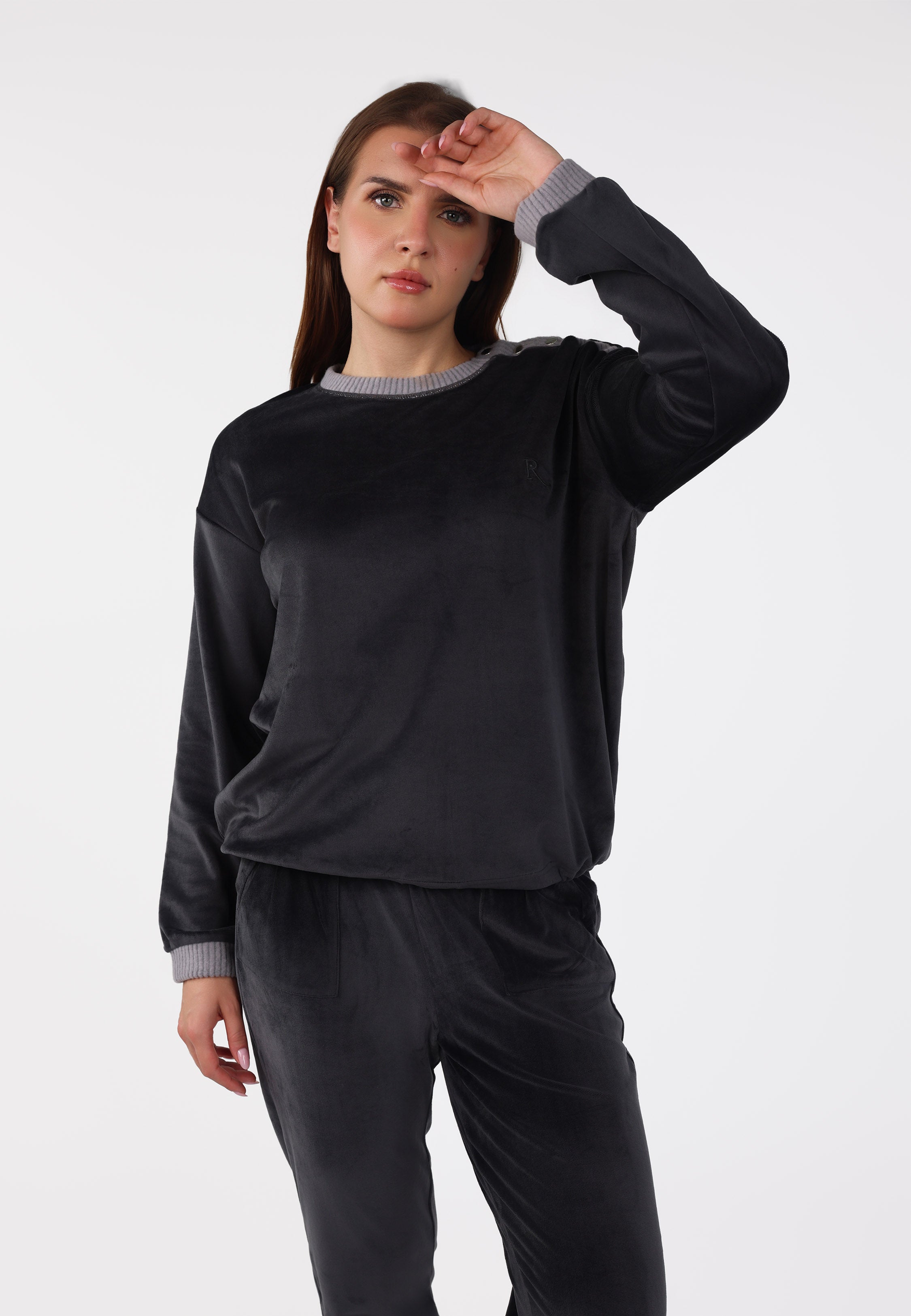 Ensemble pyjama à boutons épaule | Collection Velvet MLC