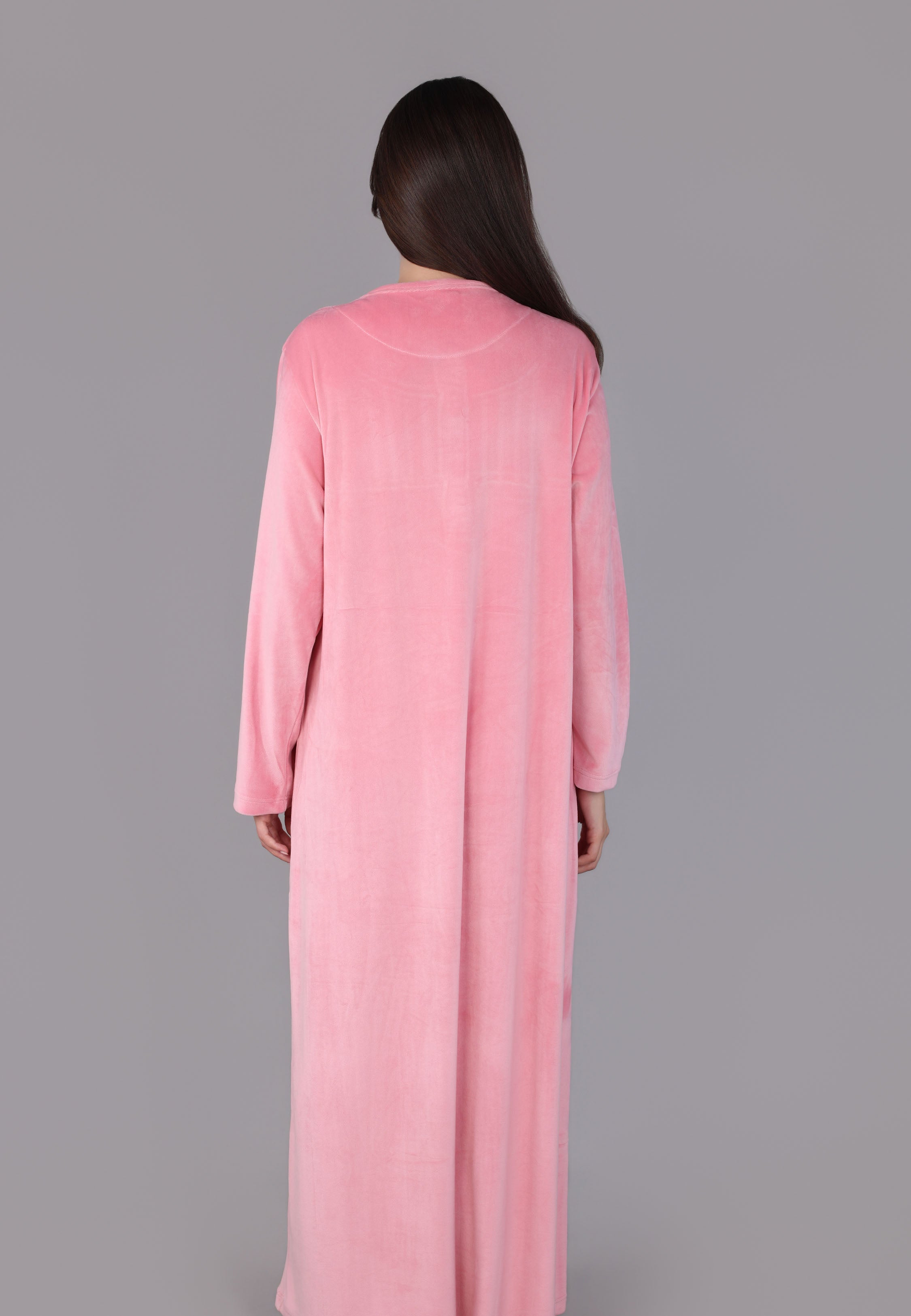 Robe de nuit longue en velours doux