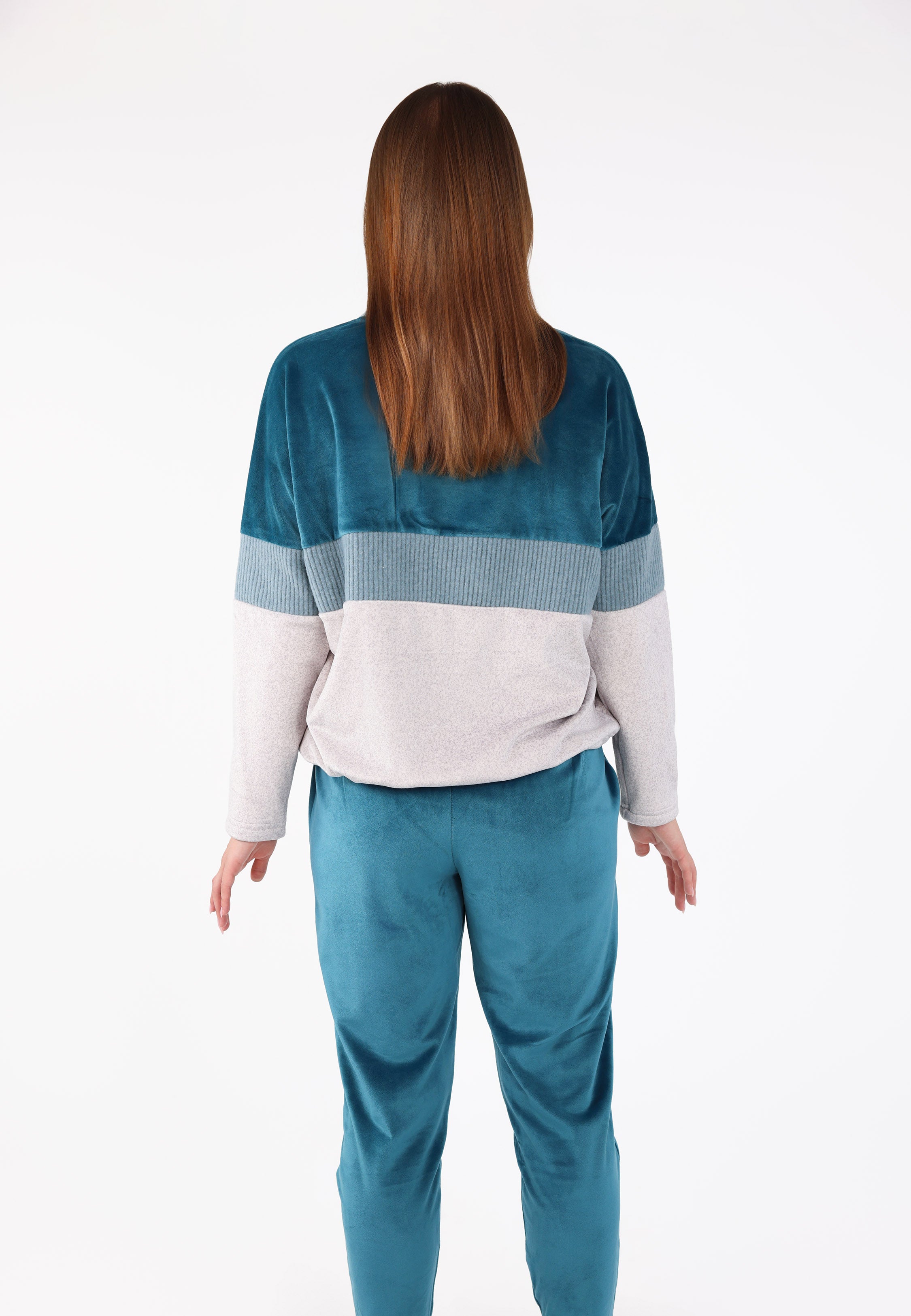 Pyjama à bandes contrastées | Collection Velvet MLC