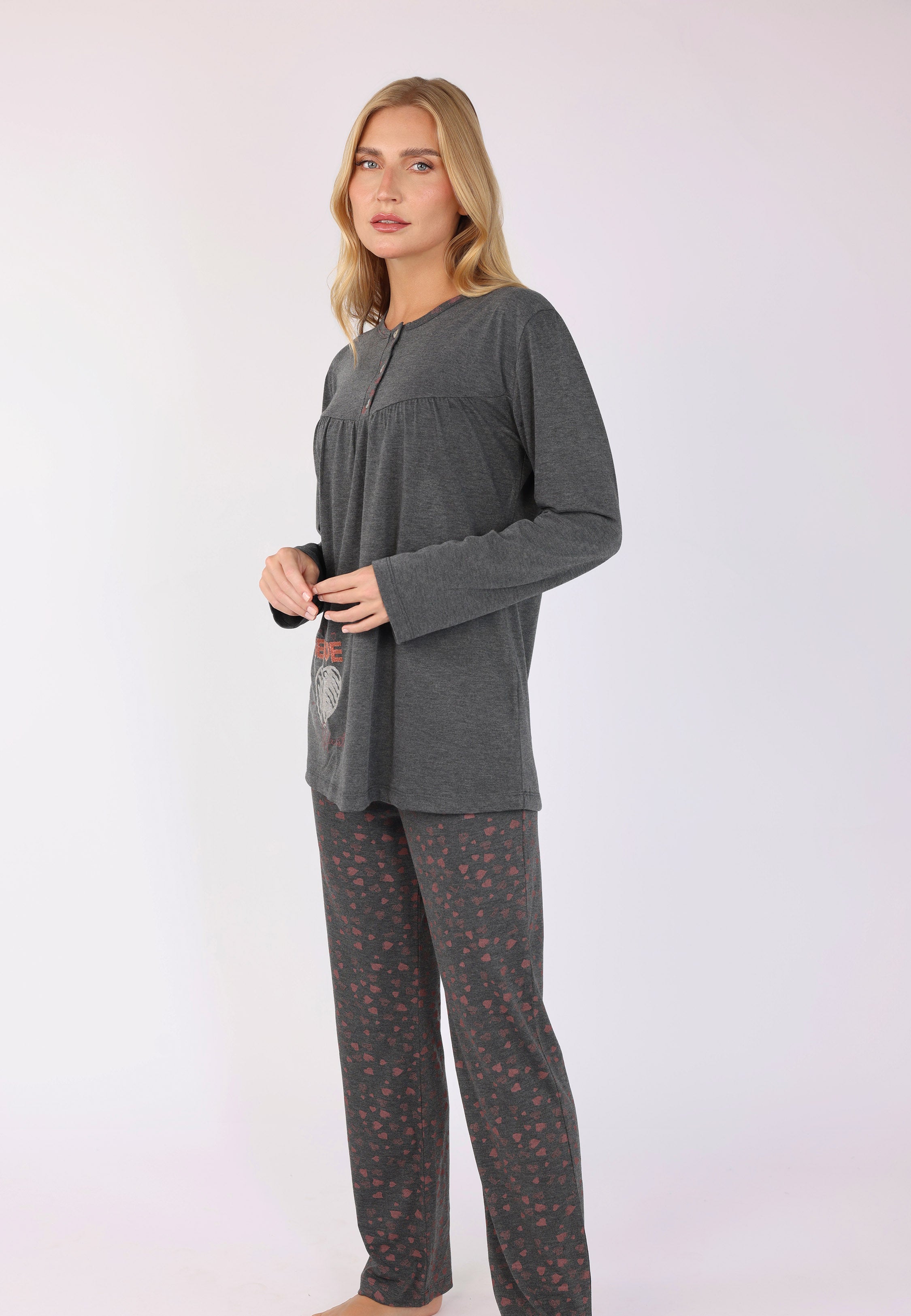 Pyjama Deux Pièces Imprimé | Collection LV SAUMON