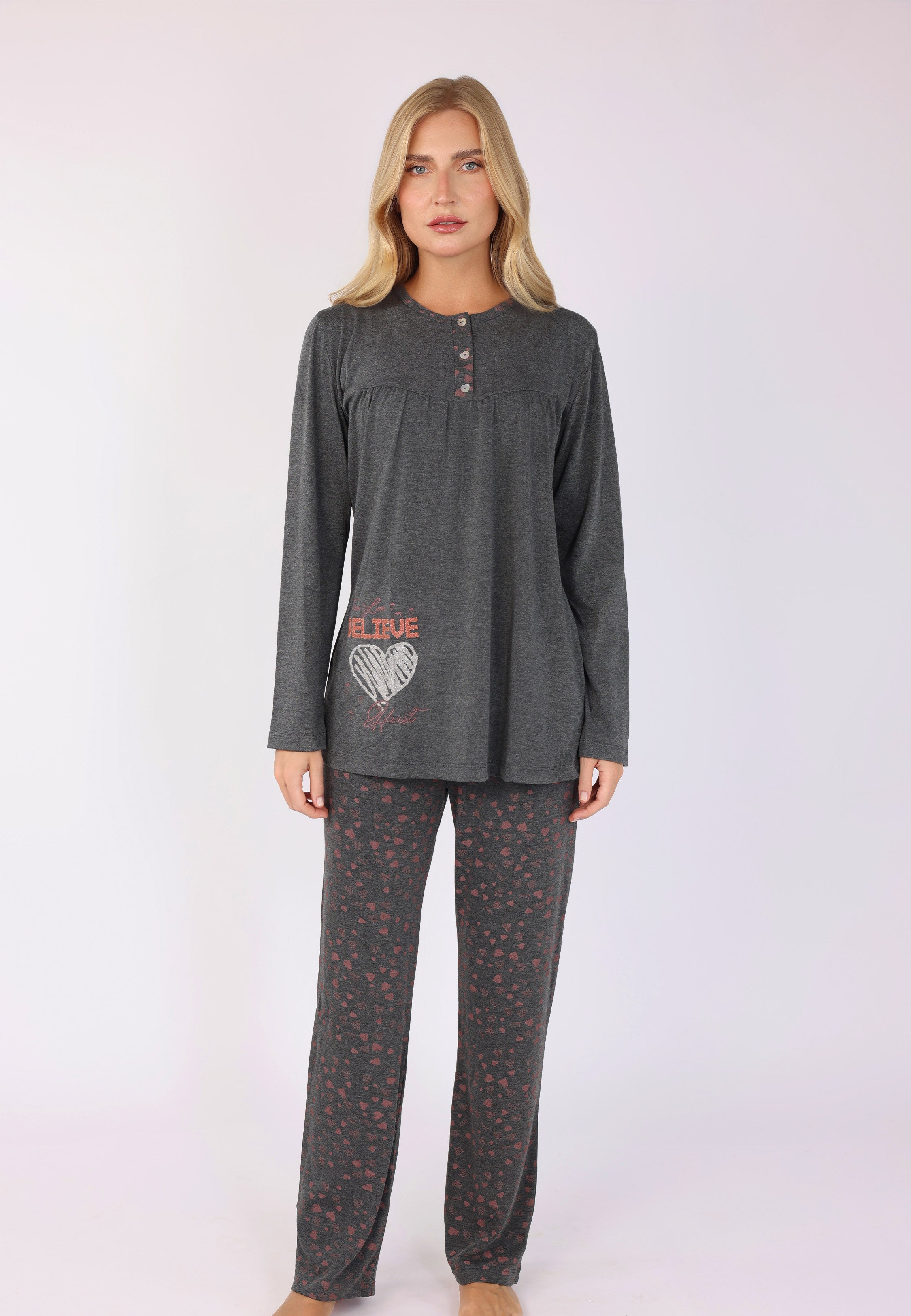 Pyjama Deux Pièces Imprimé | Collection LV SAUMON