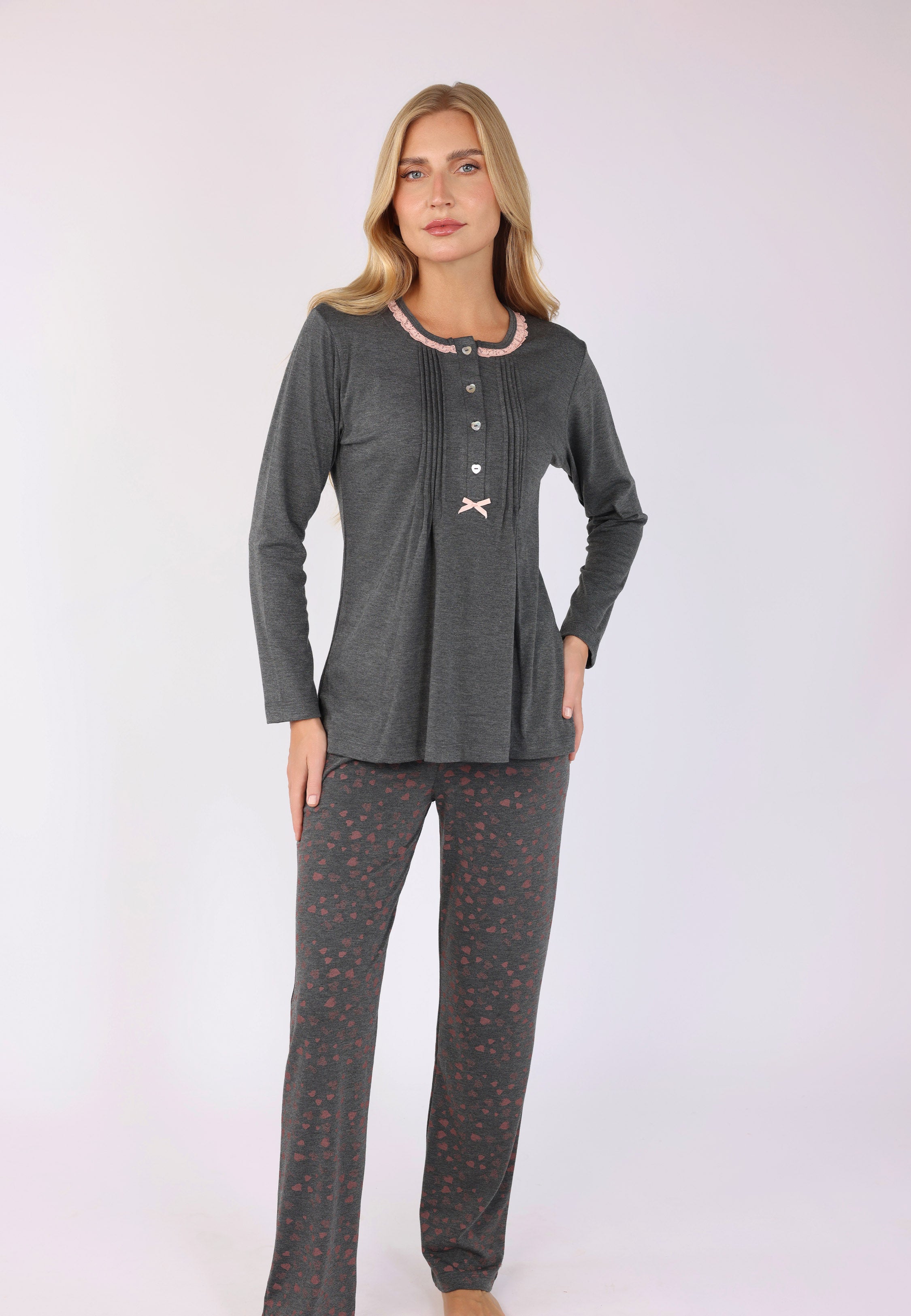 Ensemble Pyjama Boutonné | Collection LV SAUMON