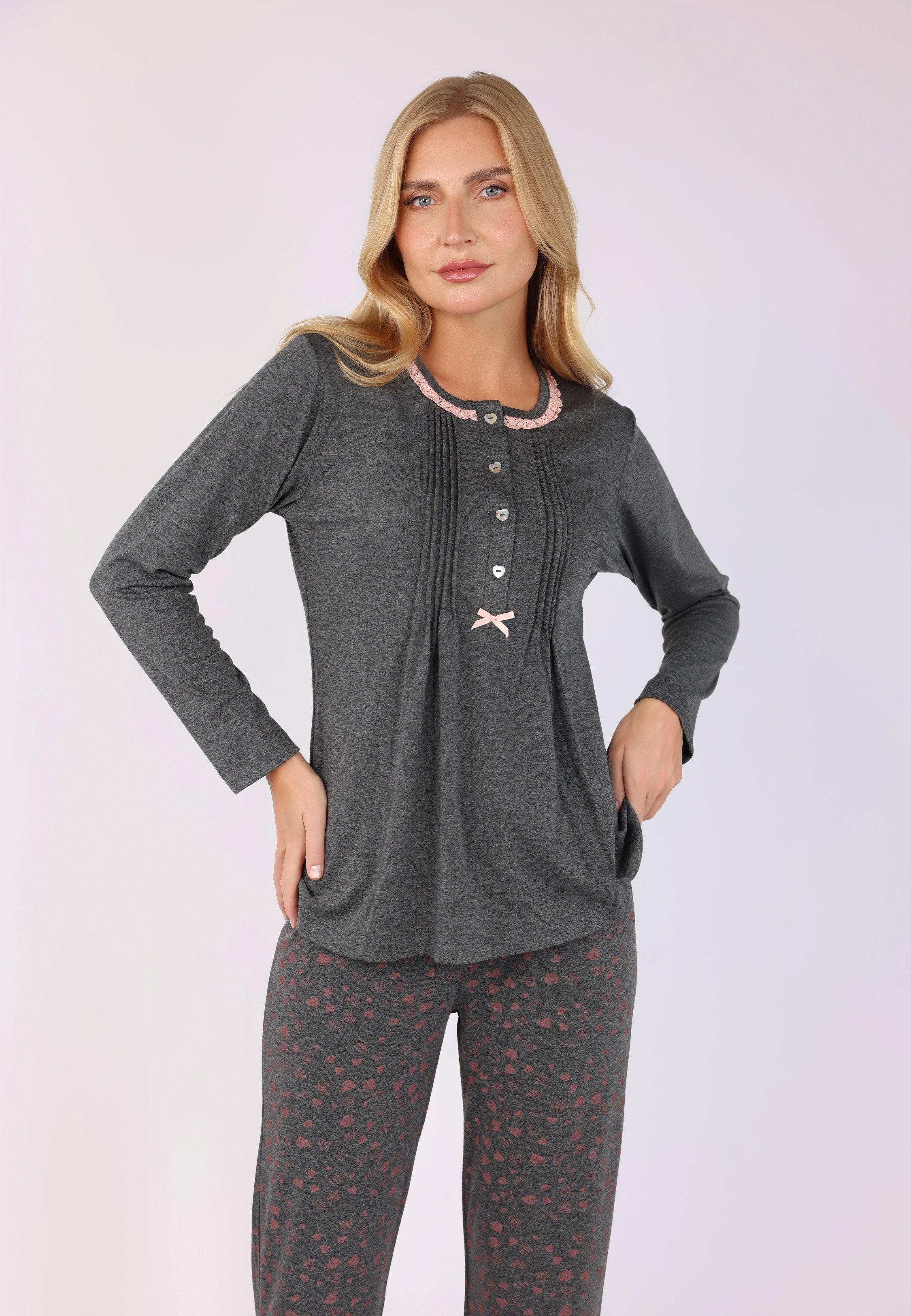 Ensemble Pyjama Boutonné | Collection LV SAUMON