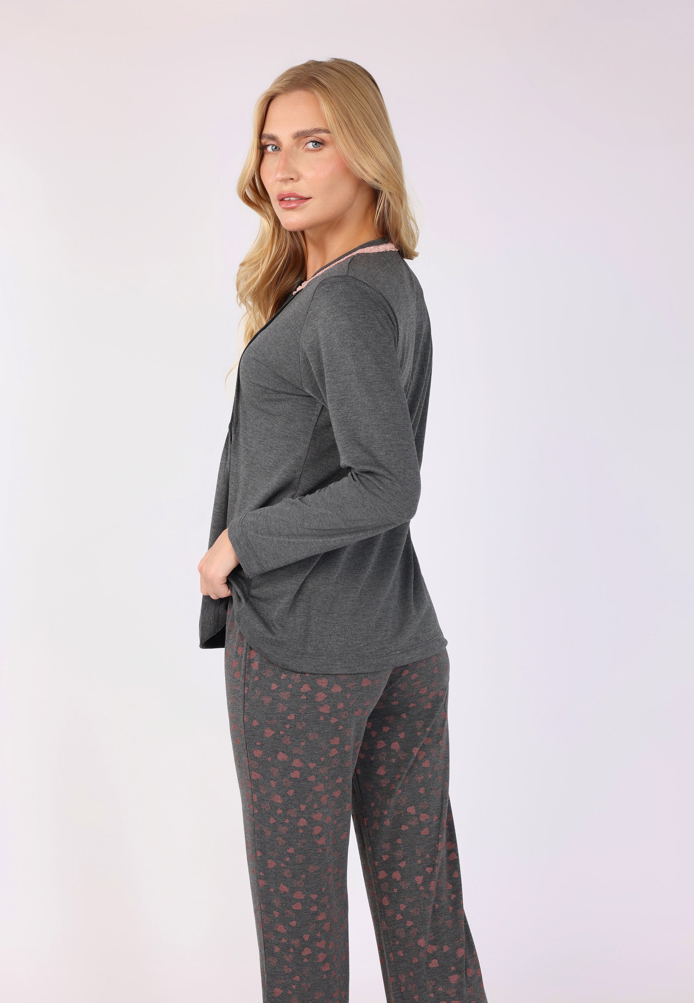 Ensemble Pyjama Boutonné | Collection LV SAUMON