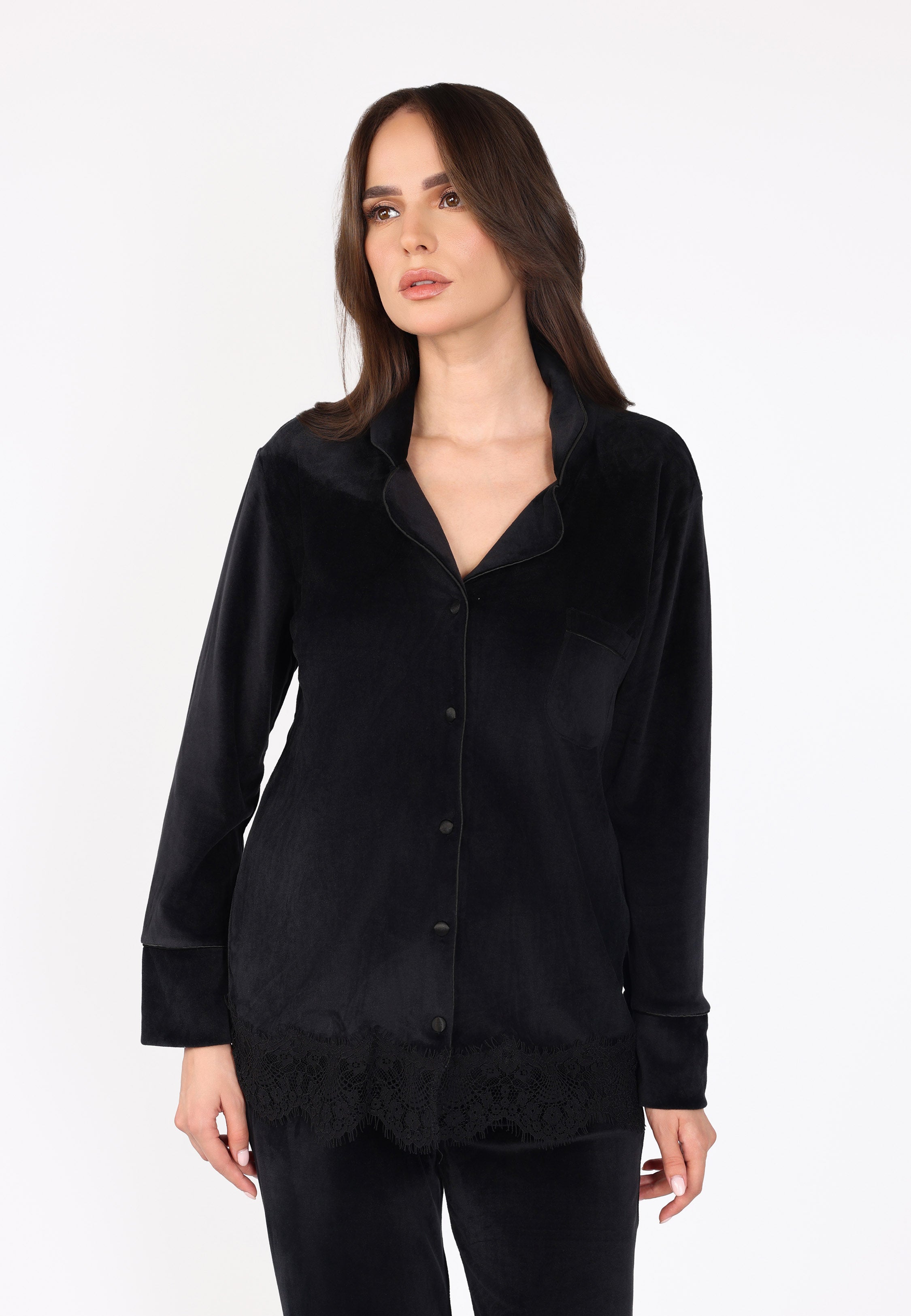 Ensemble pyjama en velours dentelle | Collection Permanent Velour