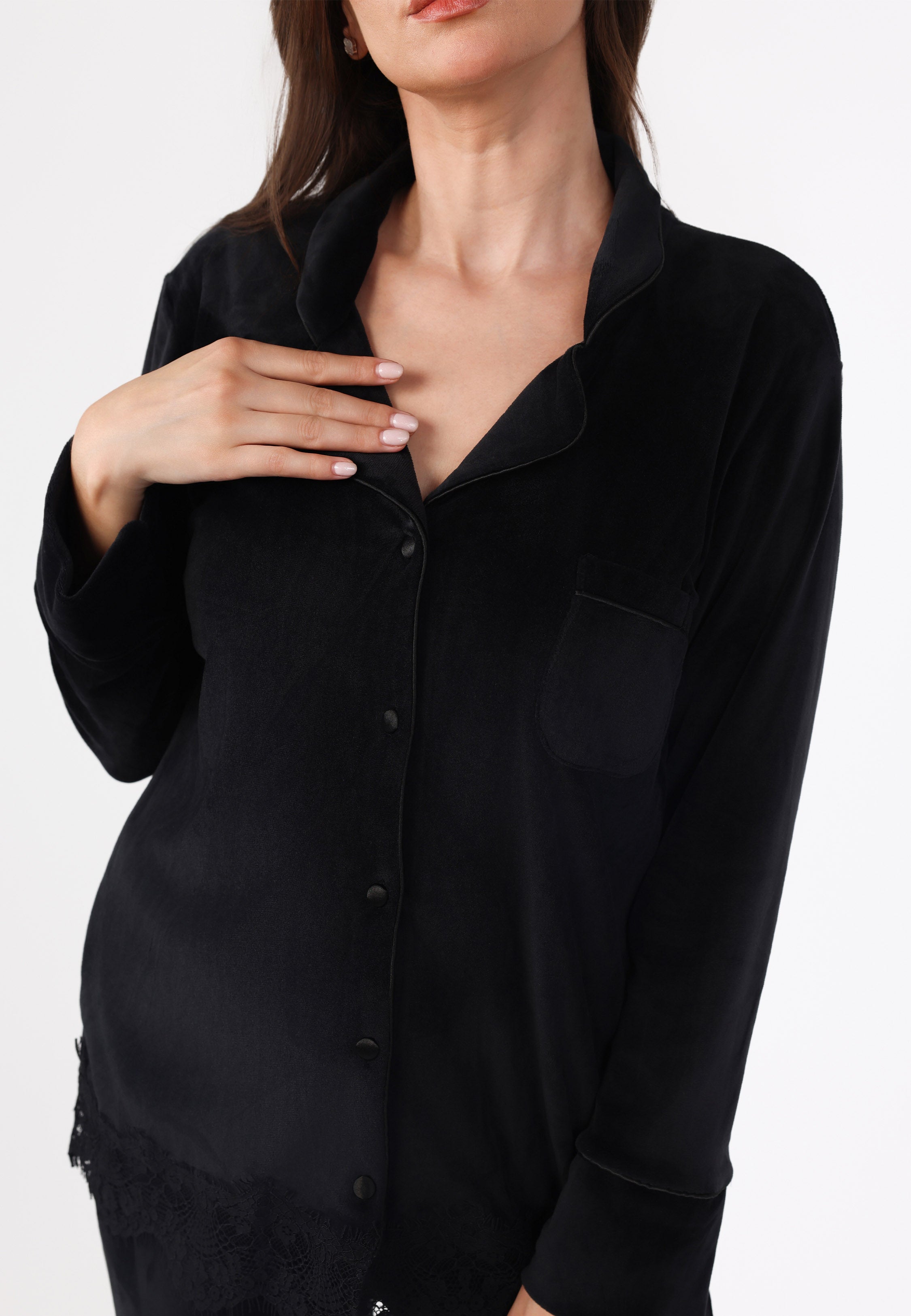 Ensemble pyjama en velours dentelle | Collection Permanent Velour