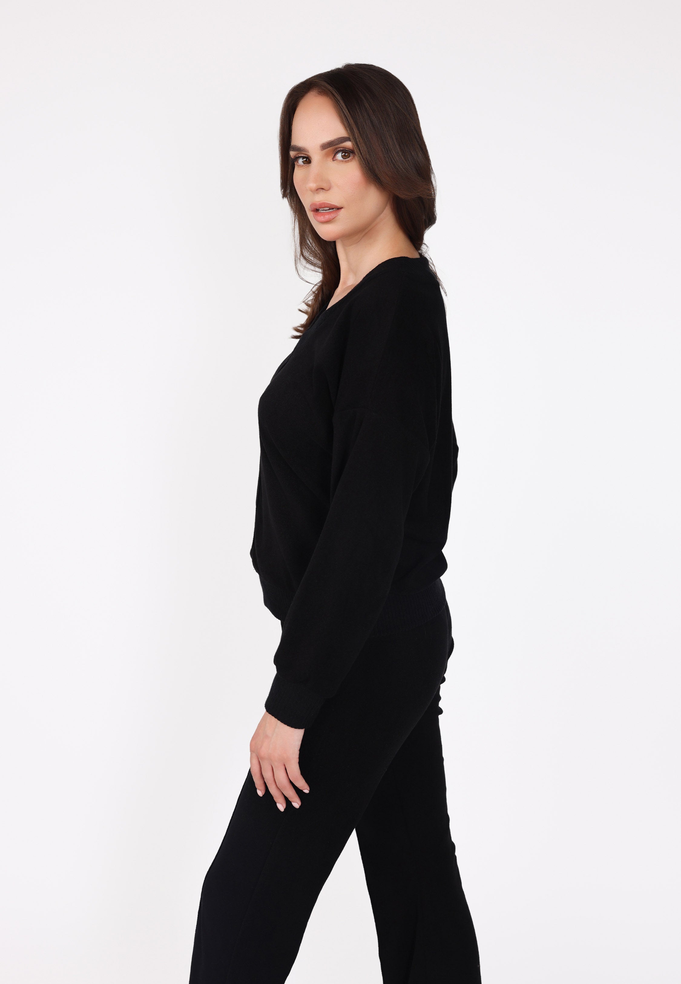 Pyjama col V à pantalon évasé | Collection Velvet MLC